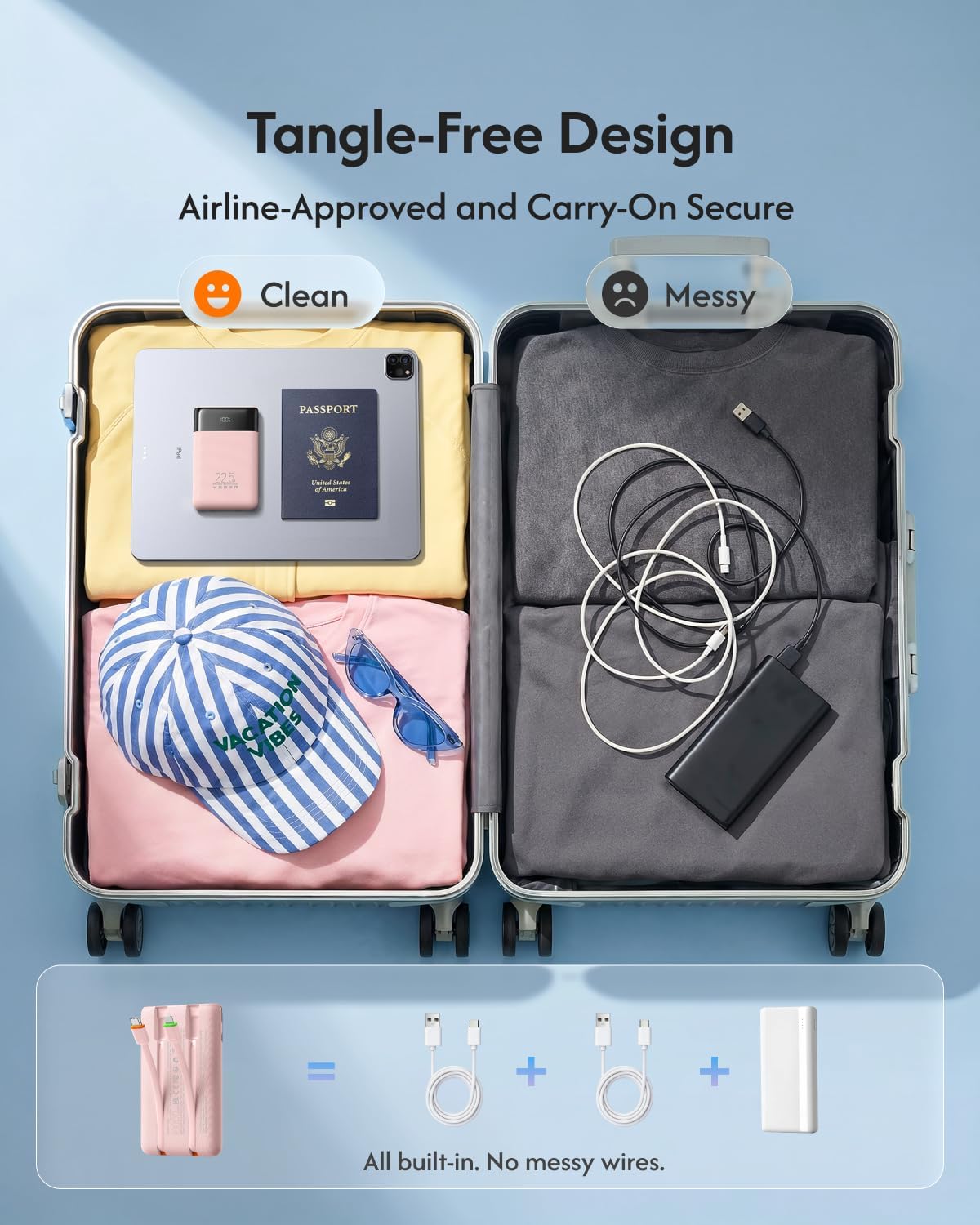 Thumbnail 4 de VEGER V1202 10,000mAh Power Bank, 22.5W Fast Charging with Built-In Cables
