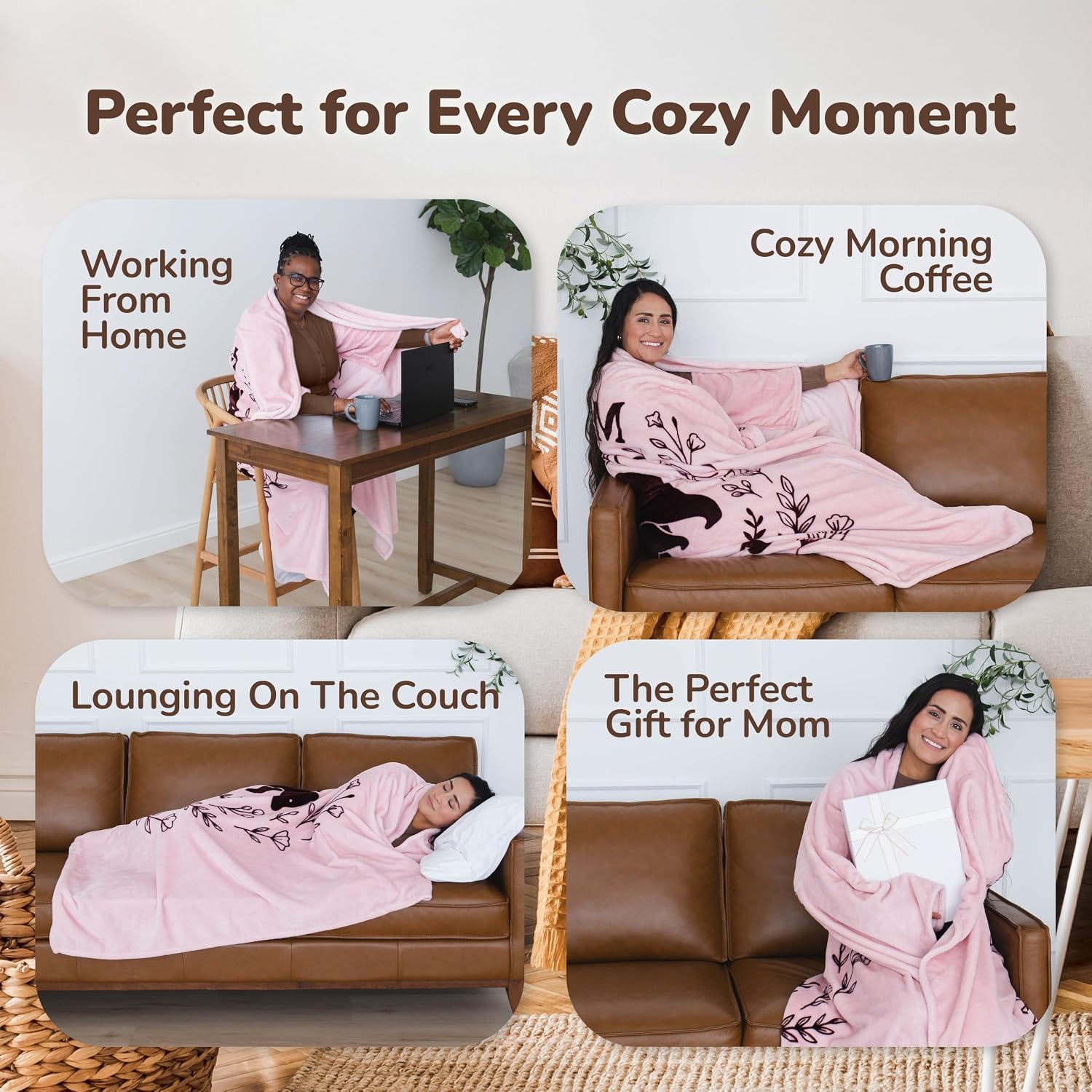 Detalle 2 de Super Blanky Wearable Blanket: Cozy Sleeved Comfort for Home and Travel