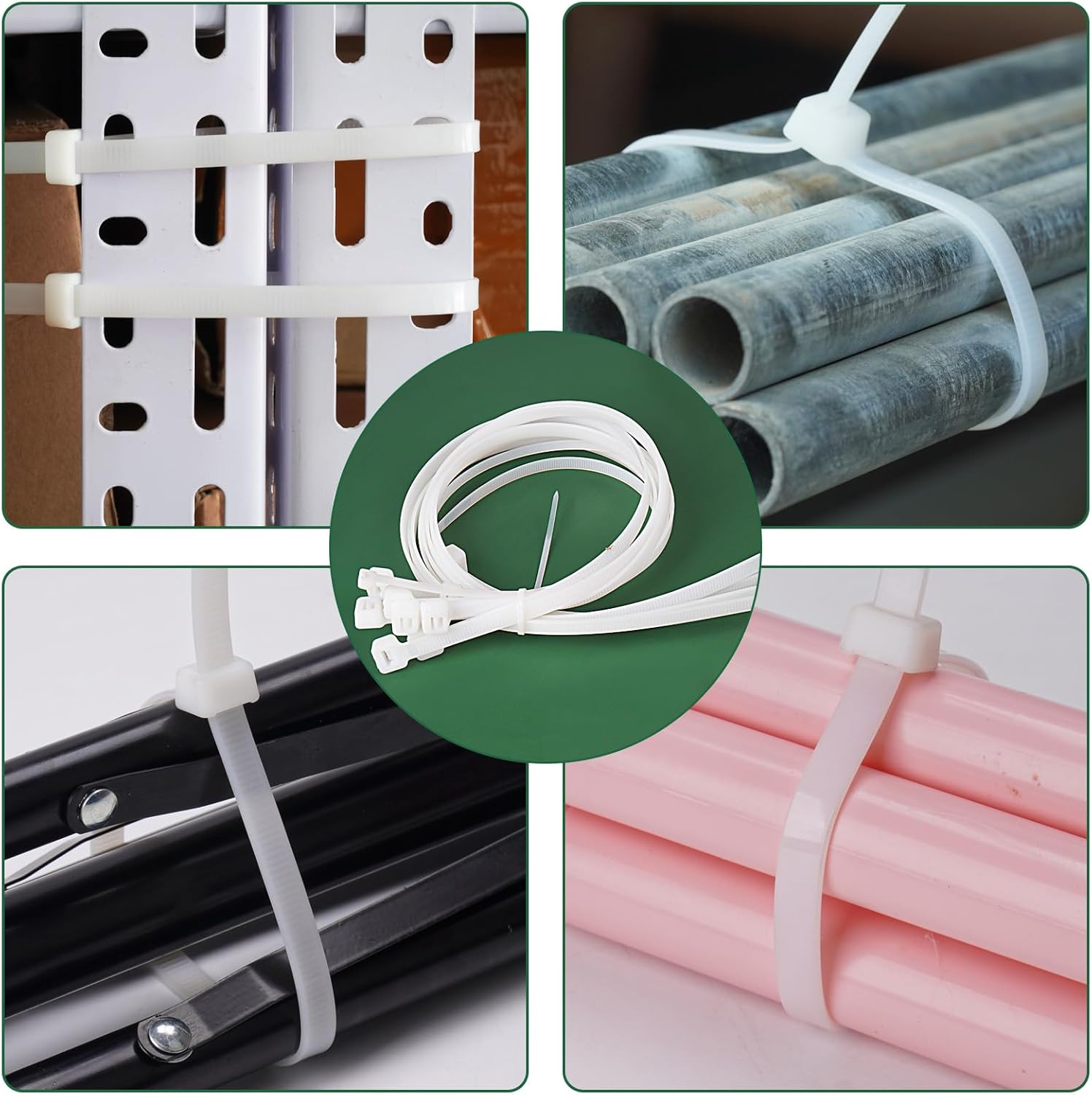 Thumbnail 5 de 100PCS Cable Ties Heavy Duty 600mm Long UV-Resistant Nylon 66 Tie Wraps
