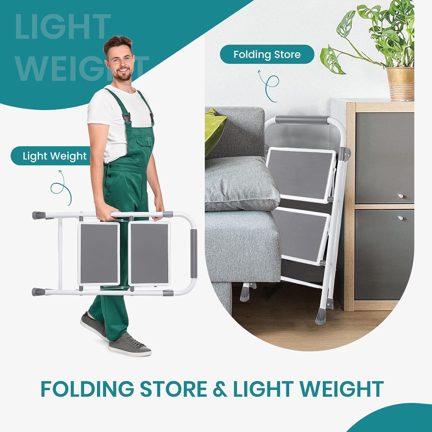 Detalle 2 de OLIXIS 2-Step Ladder, 330 lb Capacity