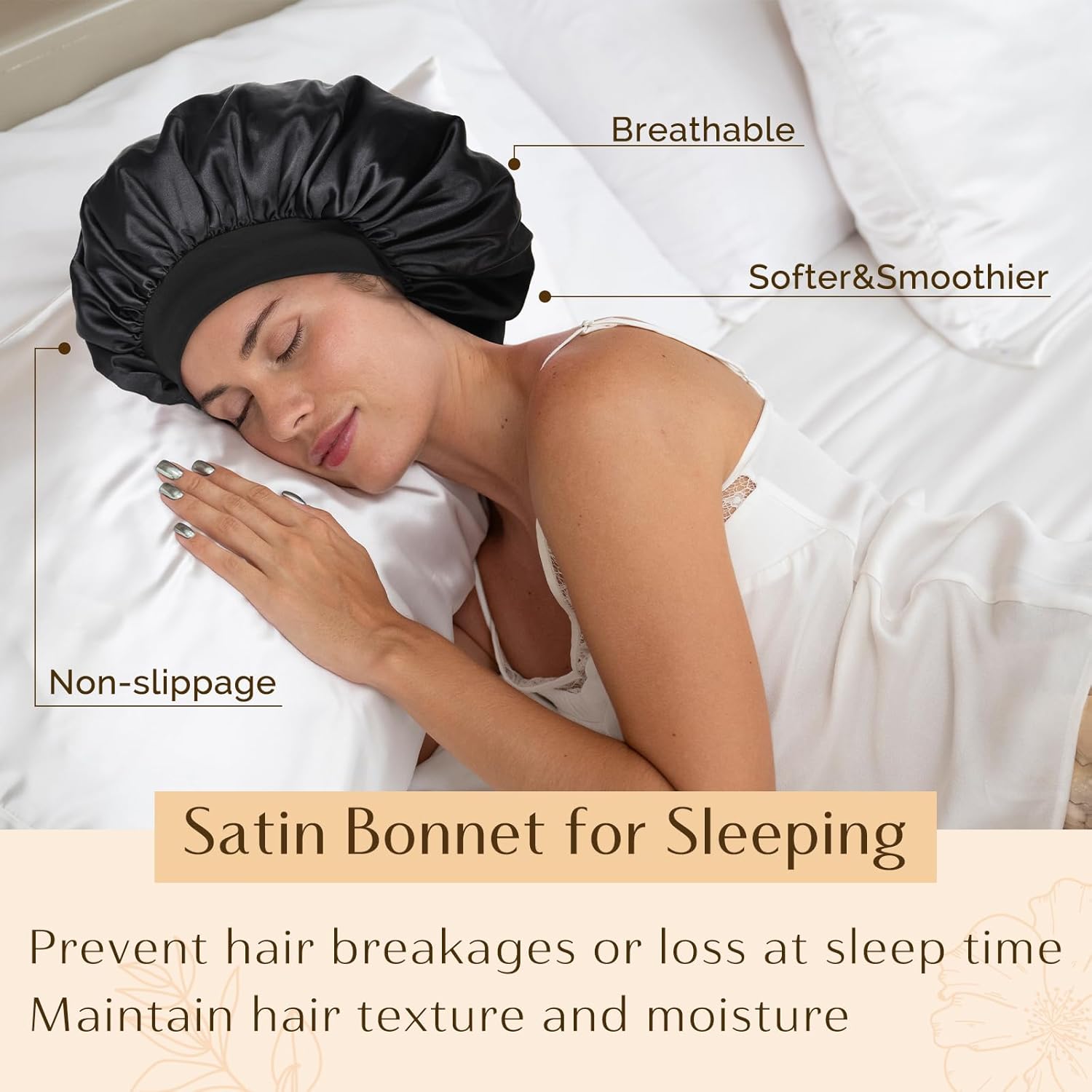 Thumbnail 3 de YANIBEST Silk Bonnet Double Layer Sleep Cap