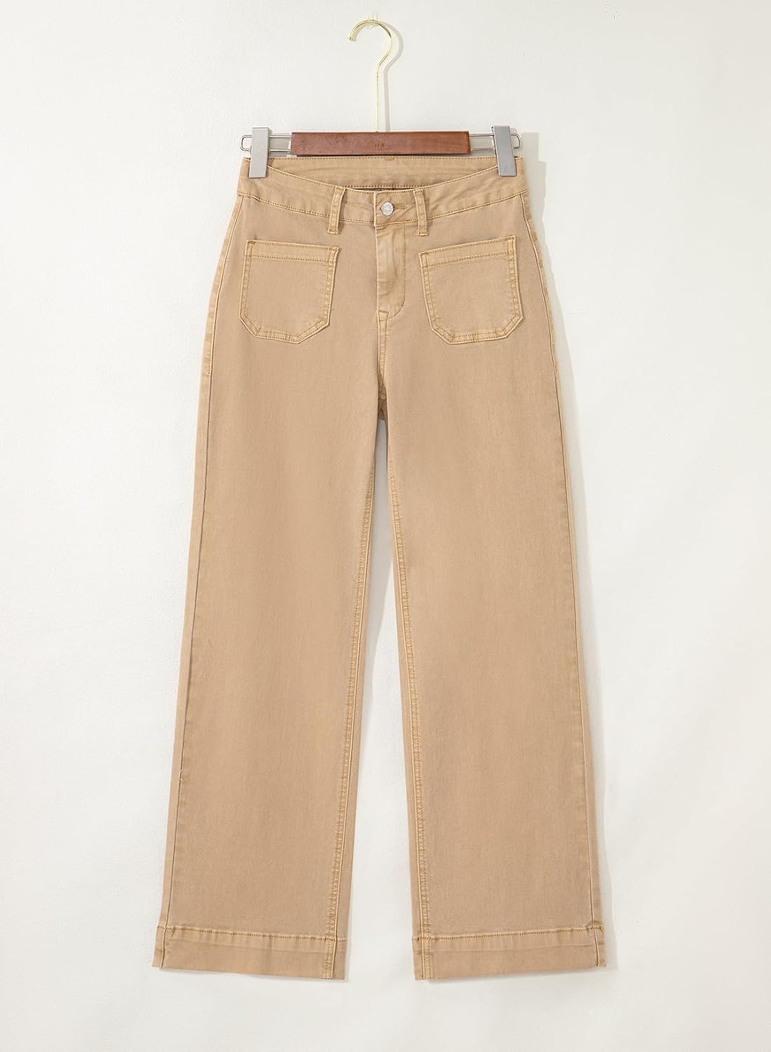 Detalle de Astylish AHBW7874977-P Women's High-Waisted Wide-Leg Jeans