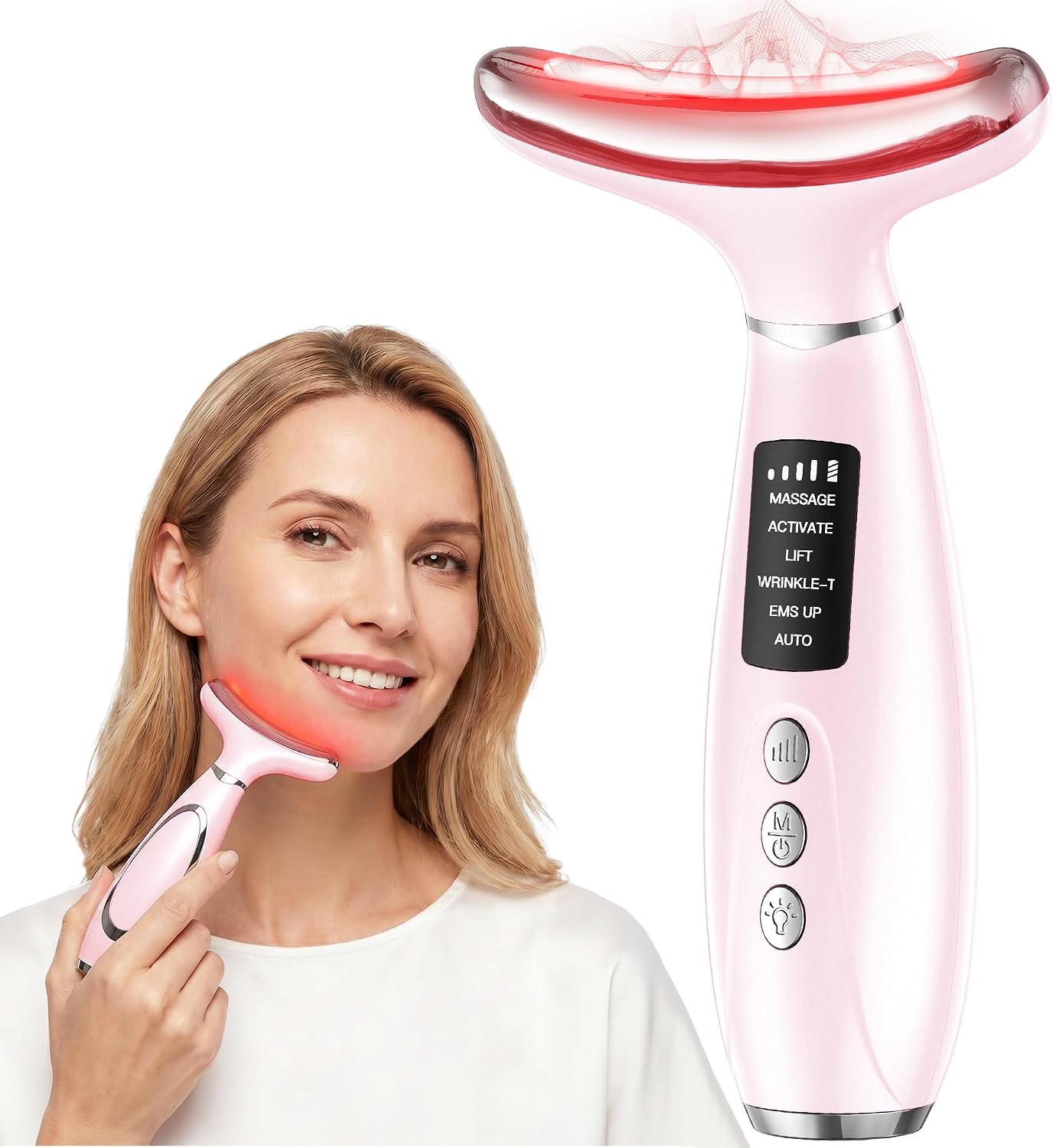 Detalle de GIHWRRI Face Massager 7-Color Face Sculpting Tool with Heat and Vibration