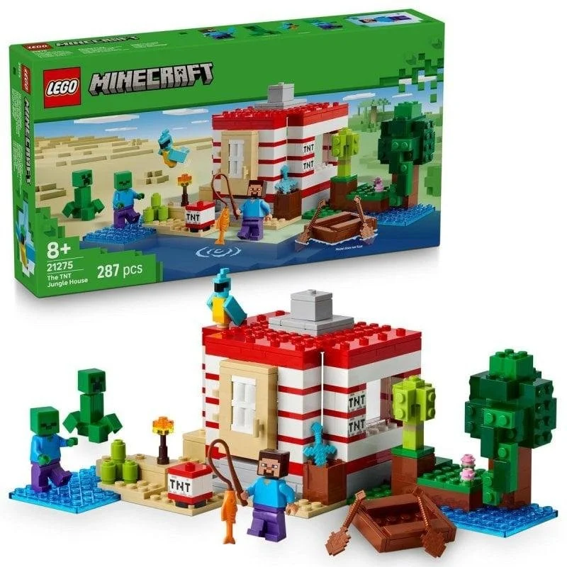 Detalle de Set LEGO Minecraft La Casa-Dinamita de la Selva 21275 – 287 piezas