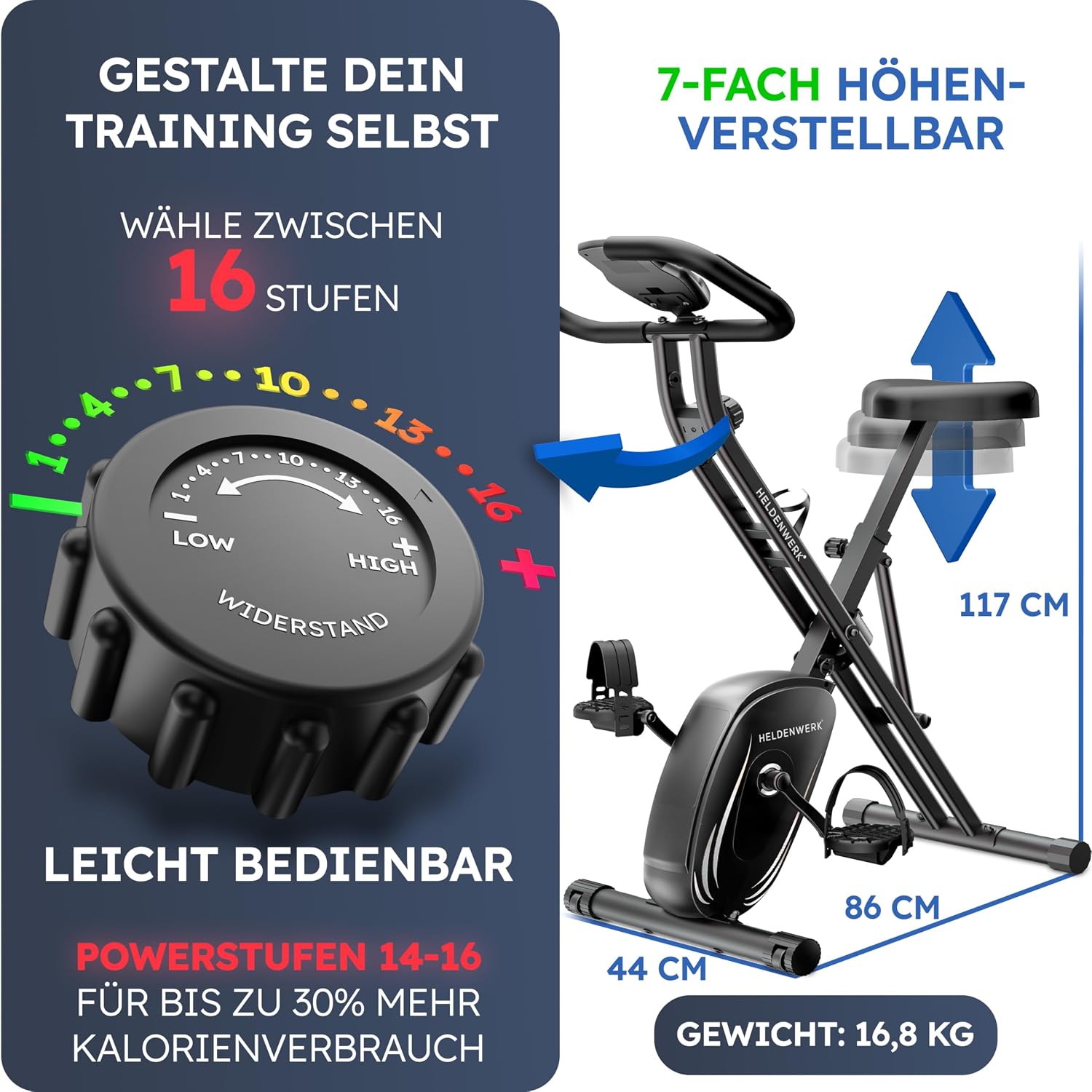 Thumbnail 2 de Heldenwerk Heimtrainer Klappbar 150 kg