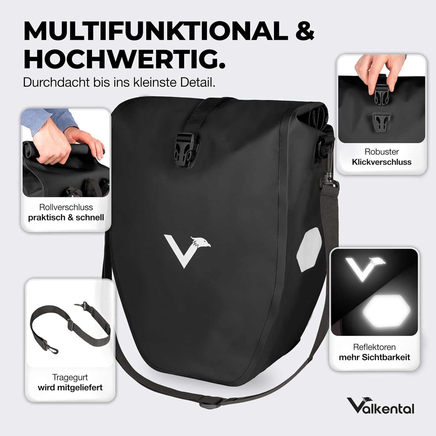 Thumbnail 3 de Valkental ValkBasic Gepäckträgertasche 62 x 32 x 17