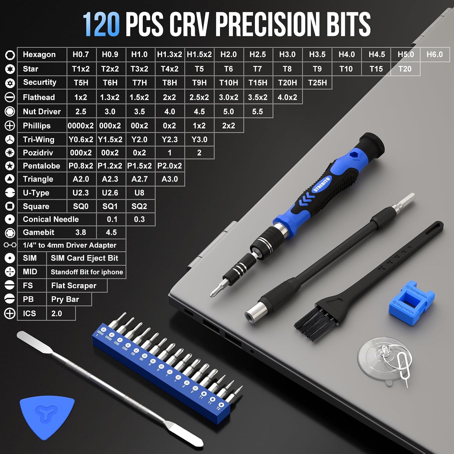 Thumbnail 1 de STREBITO Electronics Precision Screwdriver Set 142-Piece