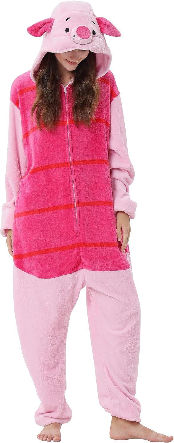 Detalle de QSTYLE Adult Animal Onesie Halloween Costume, Hooded One-Piece Suit