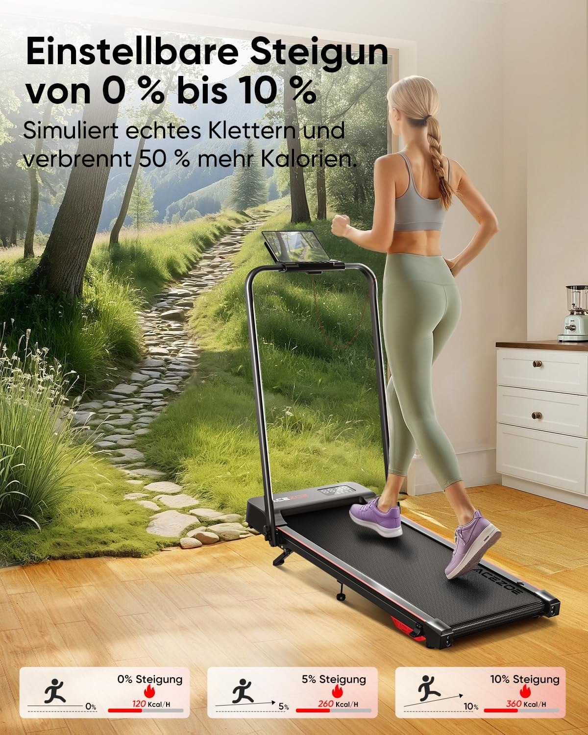 Thumbnail 1 de 6‑in‑1 Laufband klappbar 10% Steigung