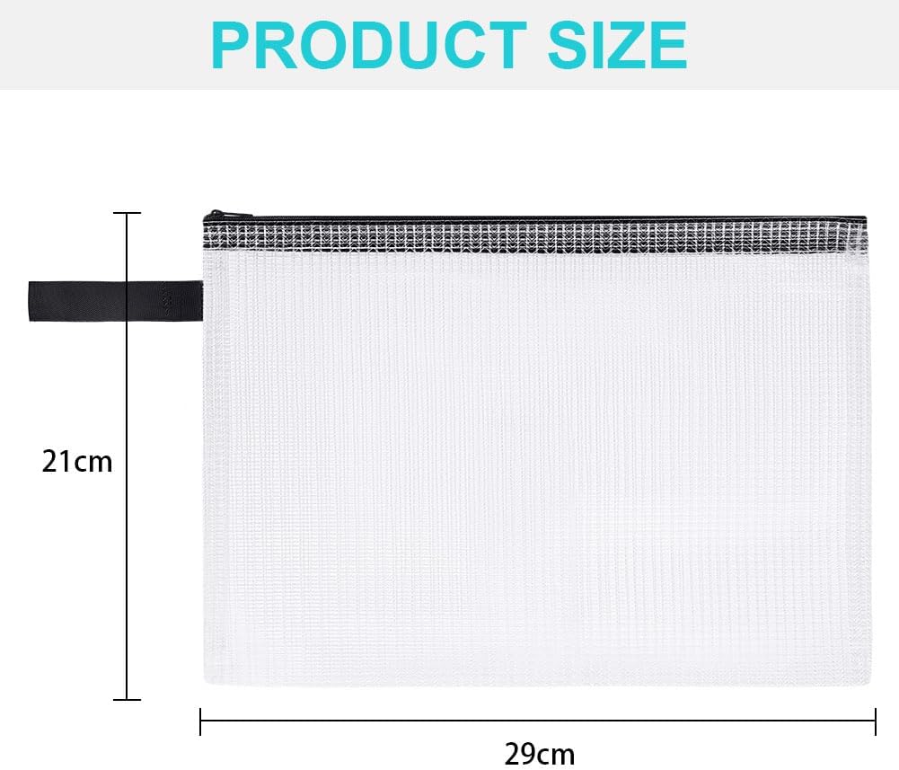Detalle 2 de OFFCUP V9-B5WJD-BDHS-10PCS-FBA B5-documentenzakken, 10 stuks, PVC en zwarte rits