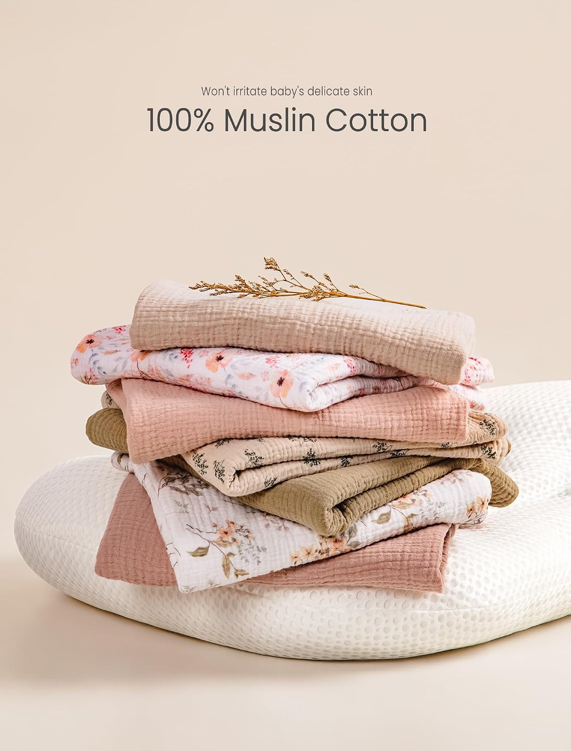 Detalle 2 de Termichy Baby Lounger Cover in Muslin