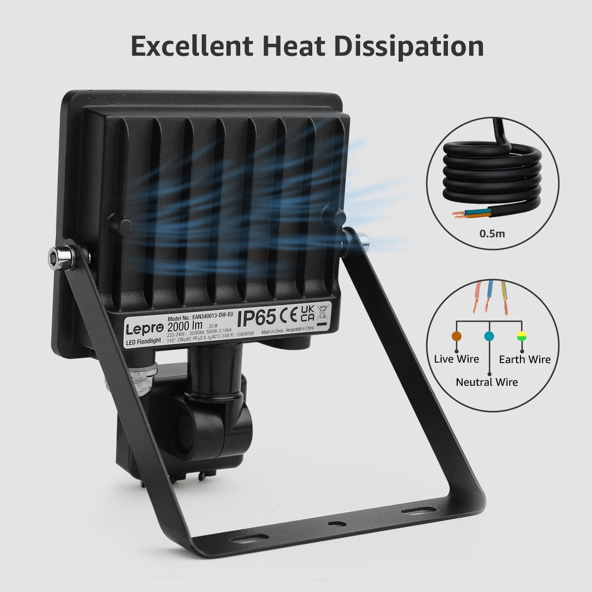 Thumbnail 4 de Lepro 20W 2000 Lumen Outdoor Motion Light