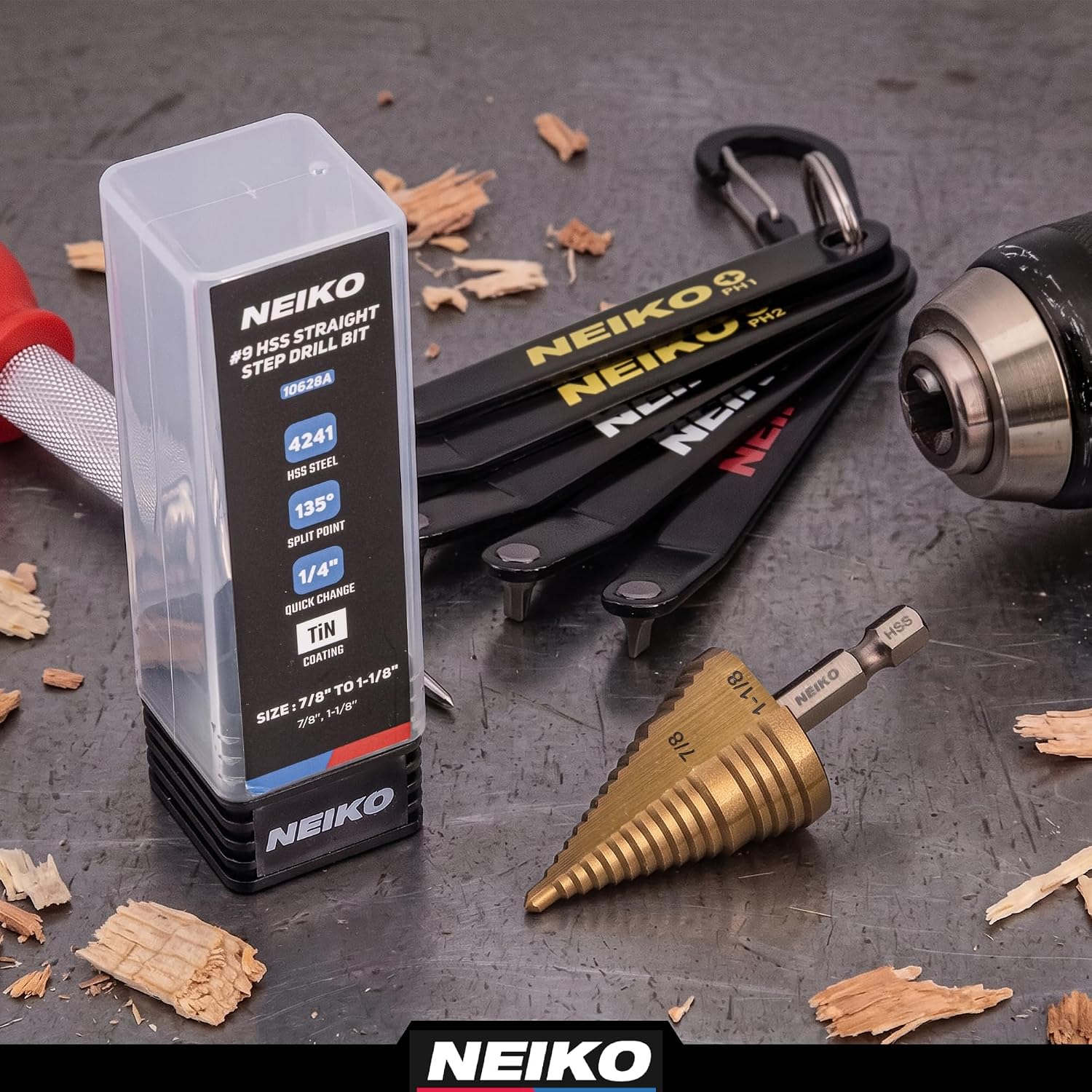 Thumbnail 6 de NEIKO Step Drill Bit, 7/8-Inch to 1-1/8-Inch
