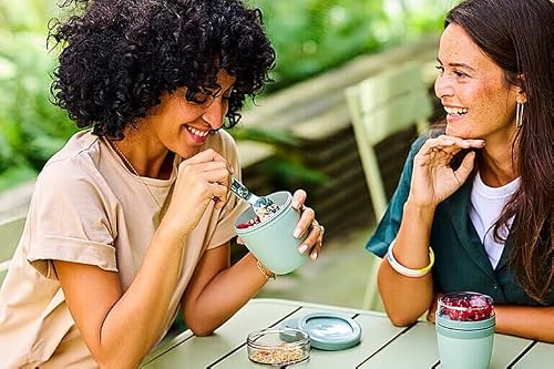 Thumbnail 6 de Mepal Müslibecher to go – zwei Behälter Lunchpot mit je eigenem Deckel, Nordic Blue