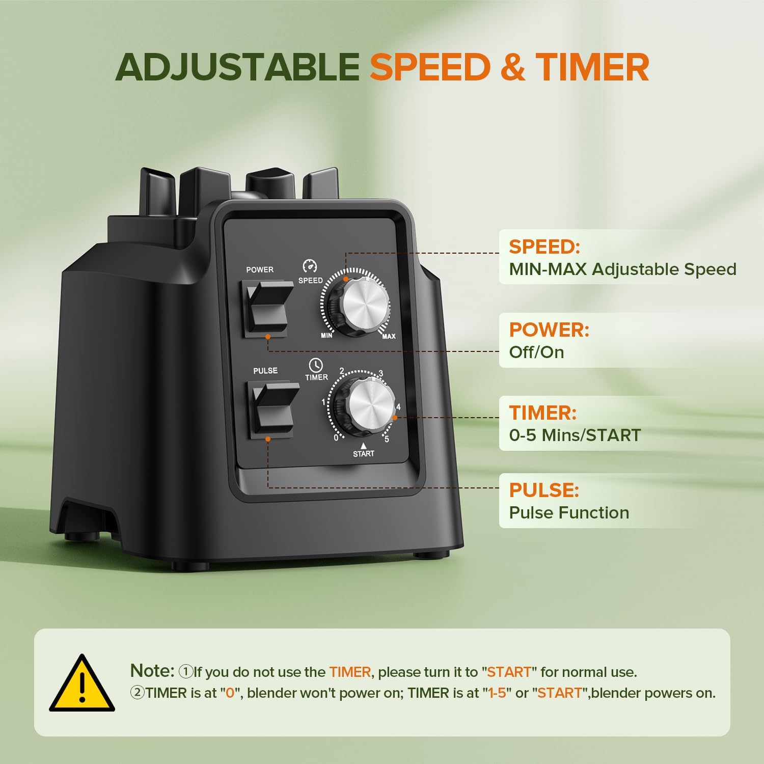 Thumbnail 6 de 1800W blender with 6-blade ice crushing system, grinder jar, and self-cleaning (68 oz + 20 oz)