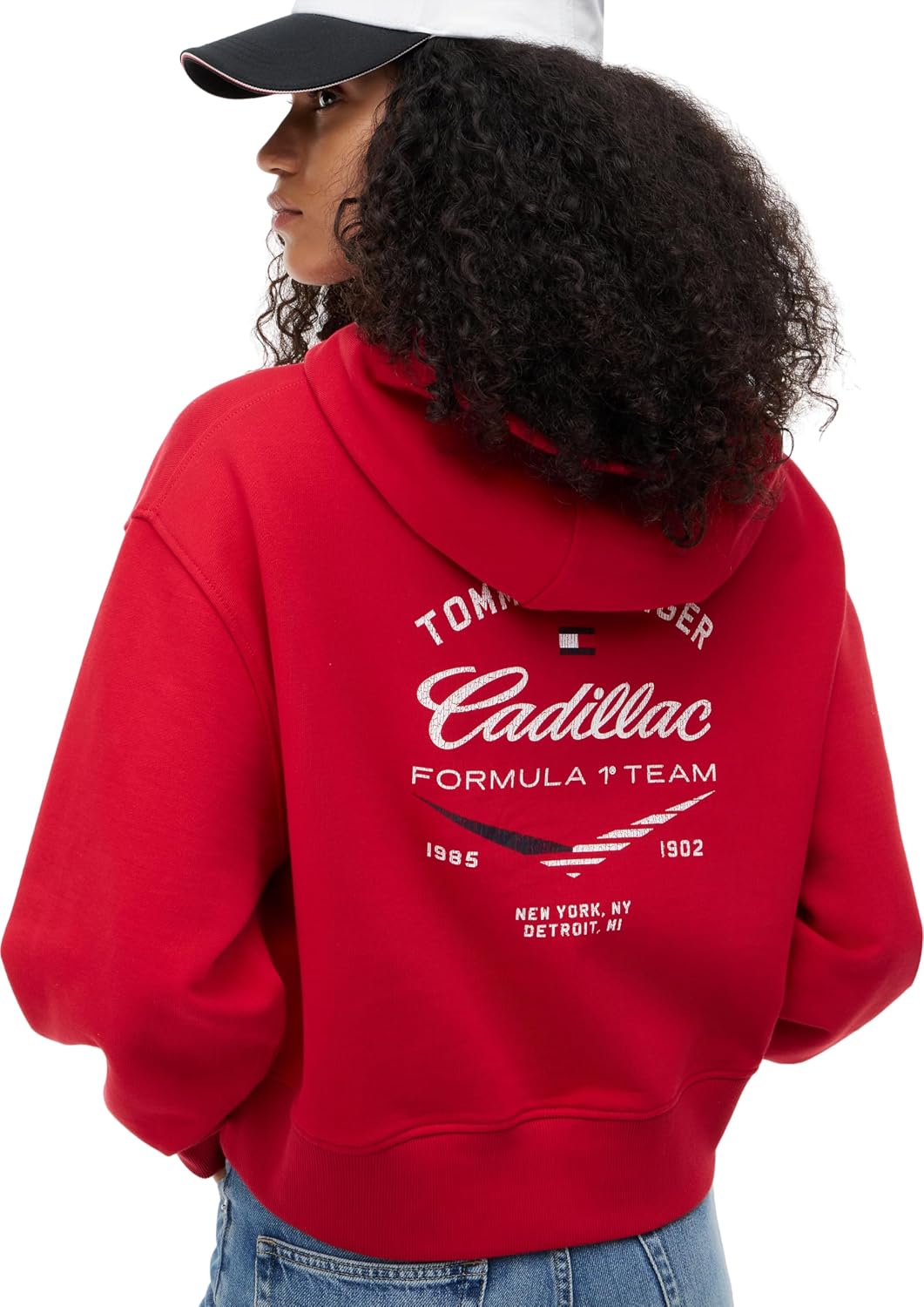 Thumbnail 6 de Tommy Hilfiger Donna Felpa con Cappuccio TH X Cadillac F1 Boxy Varsity con Stampa sul Dorso