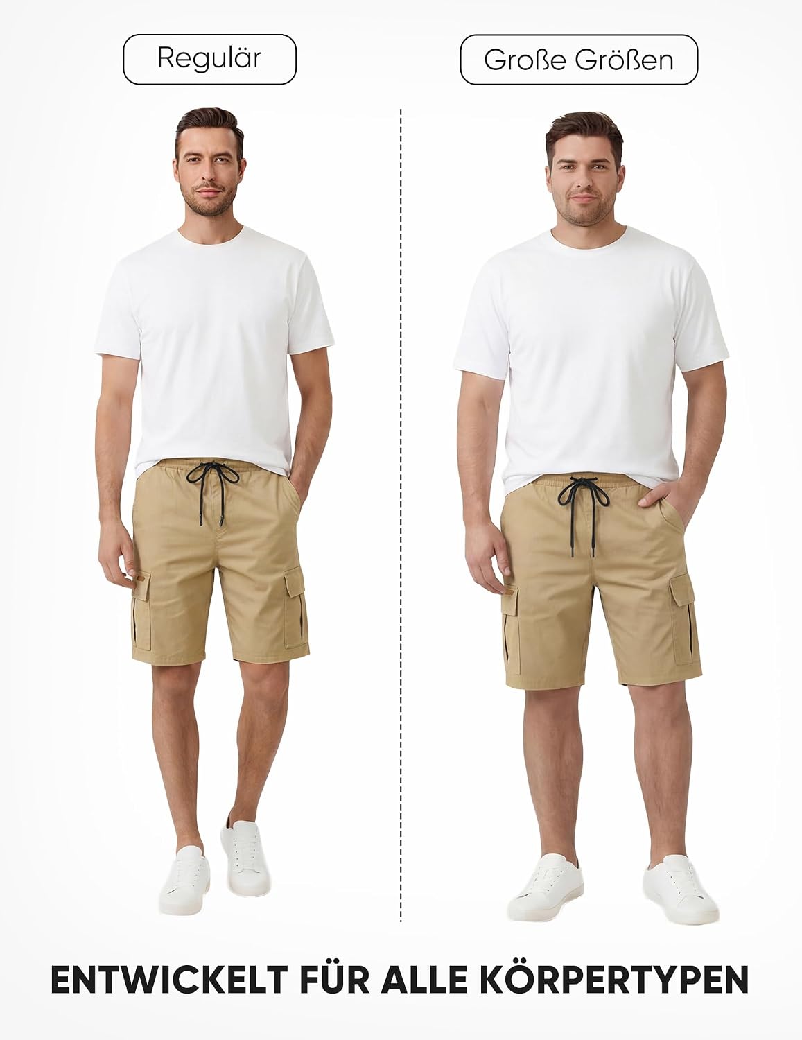 Thumbnail 6 de JMIERR Kurze Hosen Herren – Baumwolle Cargo Shorts mit 6 Taschen