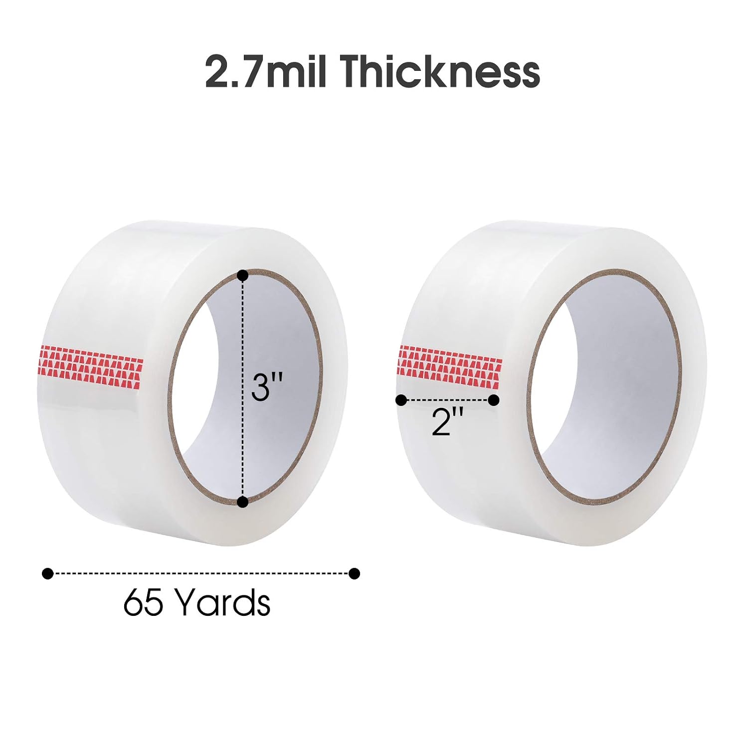 Detalle 2 de Pacific Mailer PMG2989-6 Clear Packing Tape, 6 Rolls, 2-Inch, 2.7 mil
