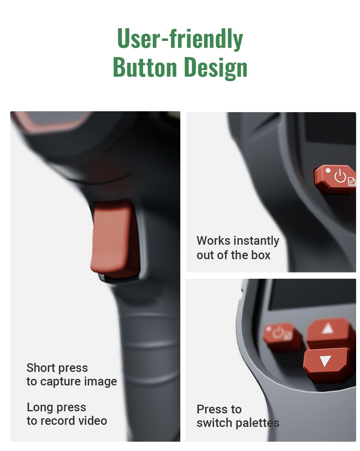 Detalle 2 de HSFTOOLS HF96 Thermal Camera with AI Scene Detection and 240 × 240 Super Resolution