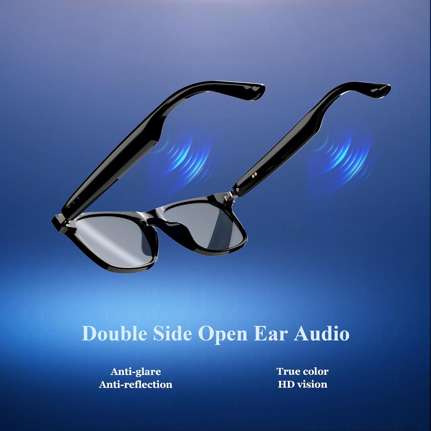 Thumbnail 1 de Blackview Smart Glasses (Bluetooth 5.3) Polarized Sunglasses with Speaker, Voice Control, UV Protection, Anti-Blue Light