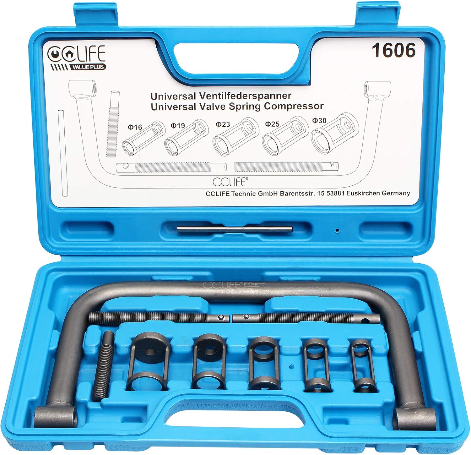CCLIFE 10-tlg Universal Ventilfederspanner Satz – sicherer Spann- und Montagekomfort