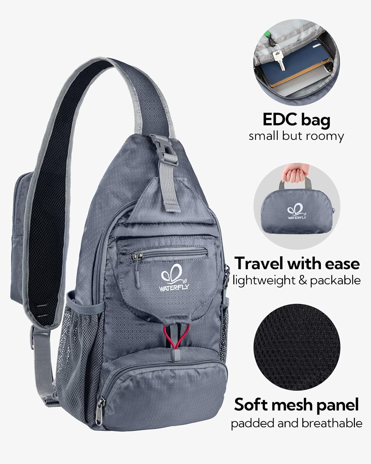 Thumbnail 2 de Waterfly Packable Small Crossbody Sling Backpack: a compact, versatile daypack for outdoors