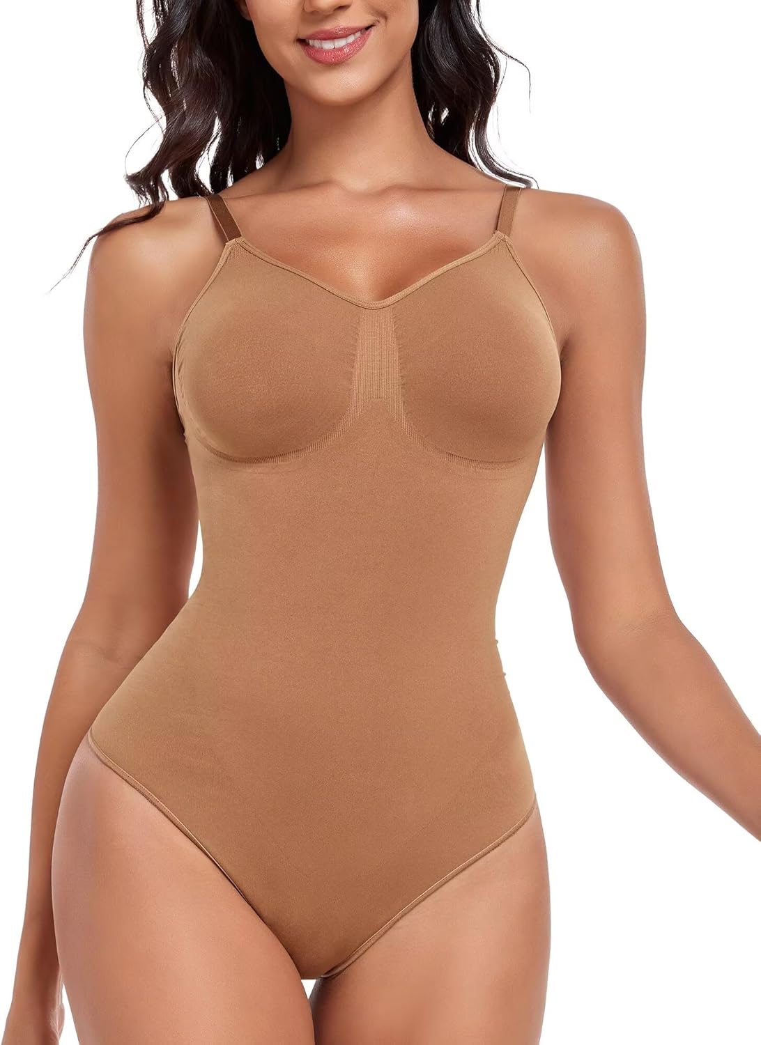 Thumbnail 5 de Missluck Shapewear Damen Body shaping Bauchweg Elegant Shaper Bodysuit mit Verstellbarer Schultergurt