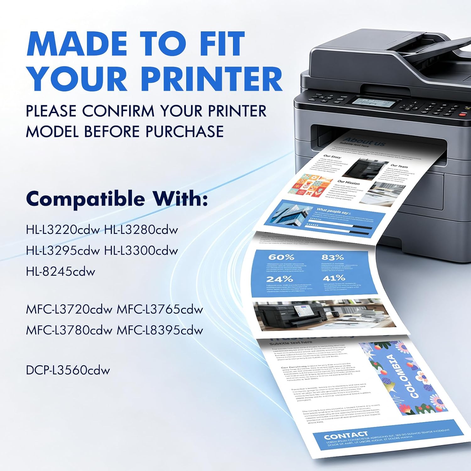 Detalle 2 de Cool Toner TN229 TN229XL Compatible Toner Cartridges, 5-Pack with Chips
