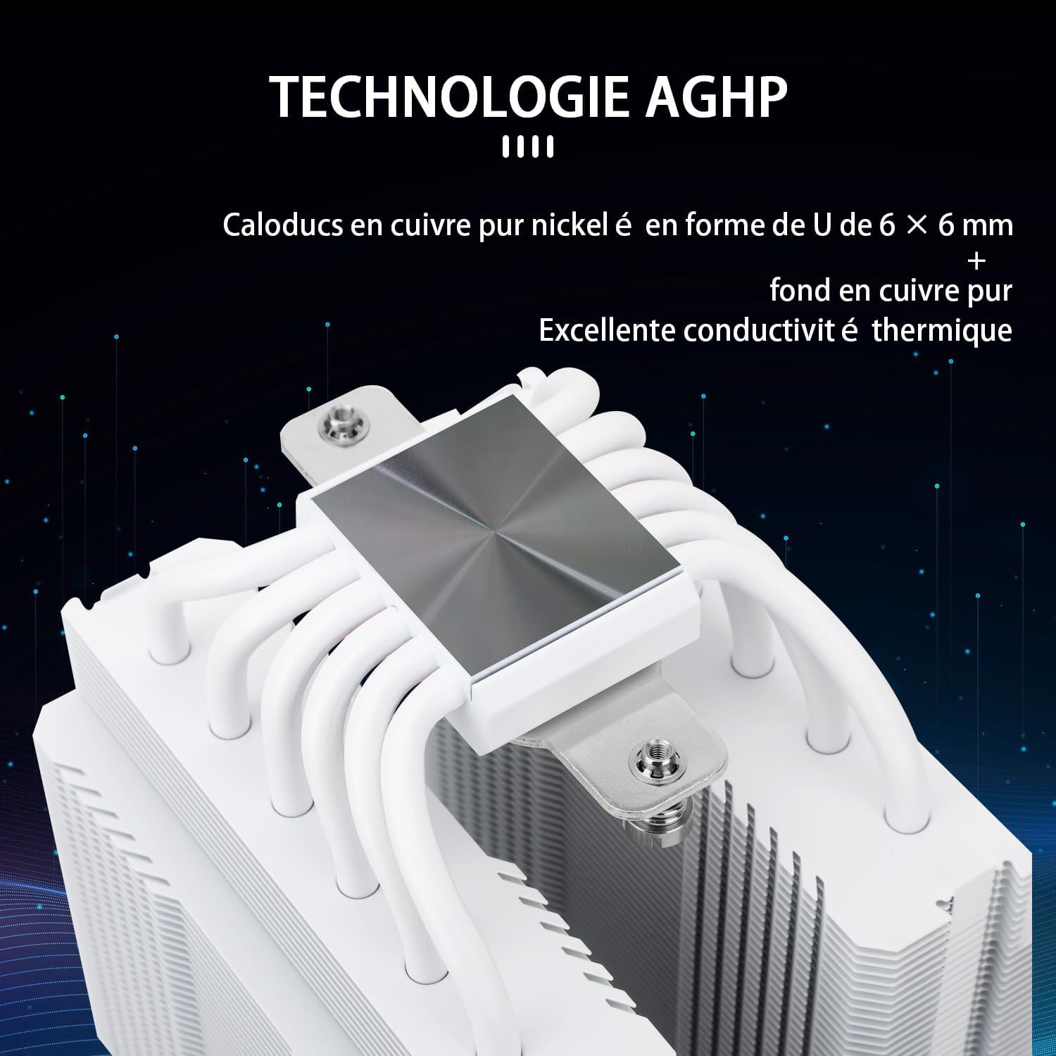 Detalle de Thermalright Peerless Assassin 120 White: Kompakter Hochleistungskühler mit AGHP-Technologie