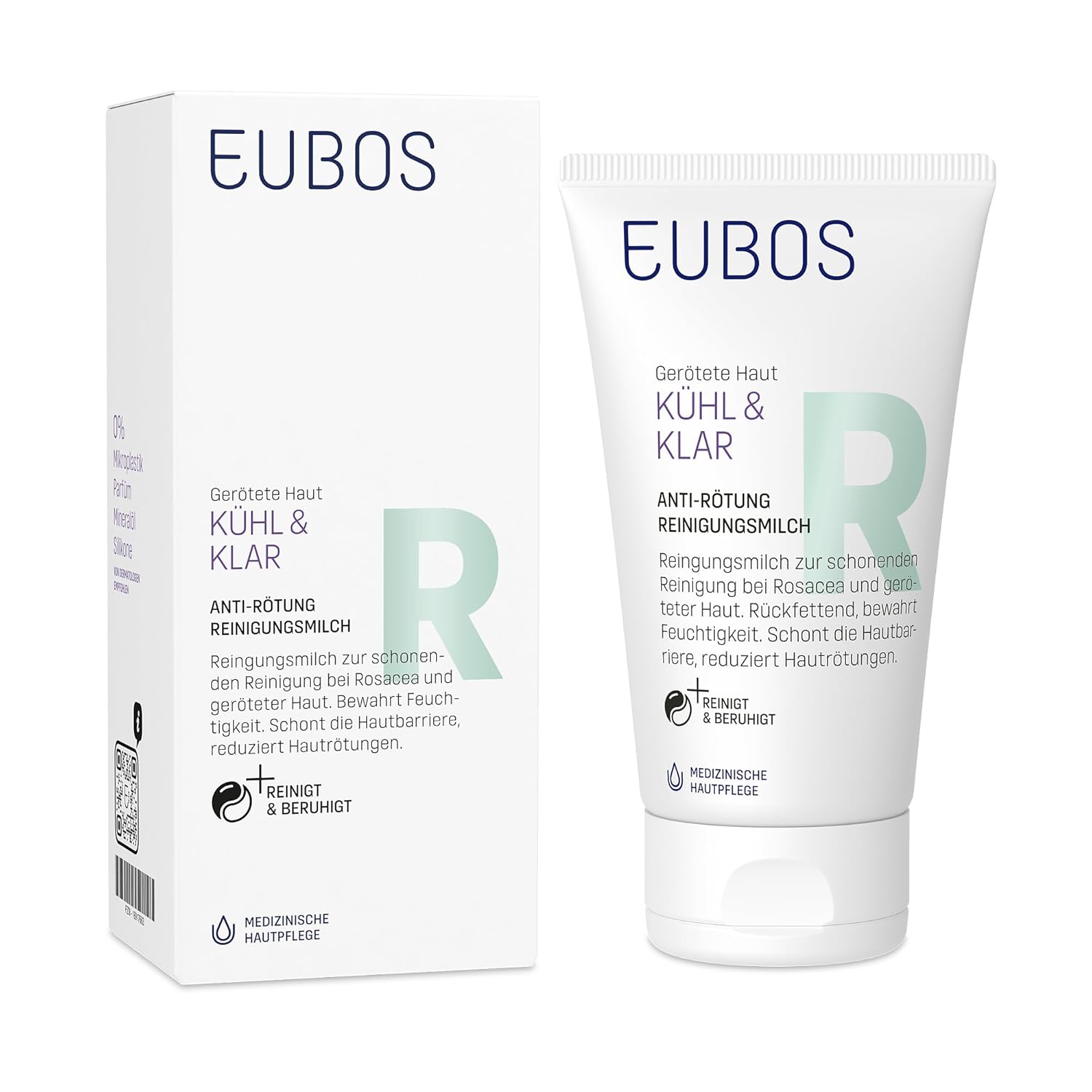Detalle de EUBOS KÜHL & KLAR ANTI-RÖTUNG Reinigungsmilch – sanfte, pH-neutrale Reinigung bei Rosacea