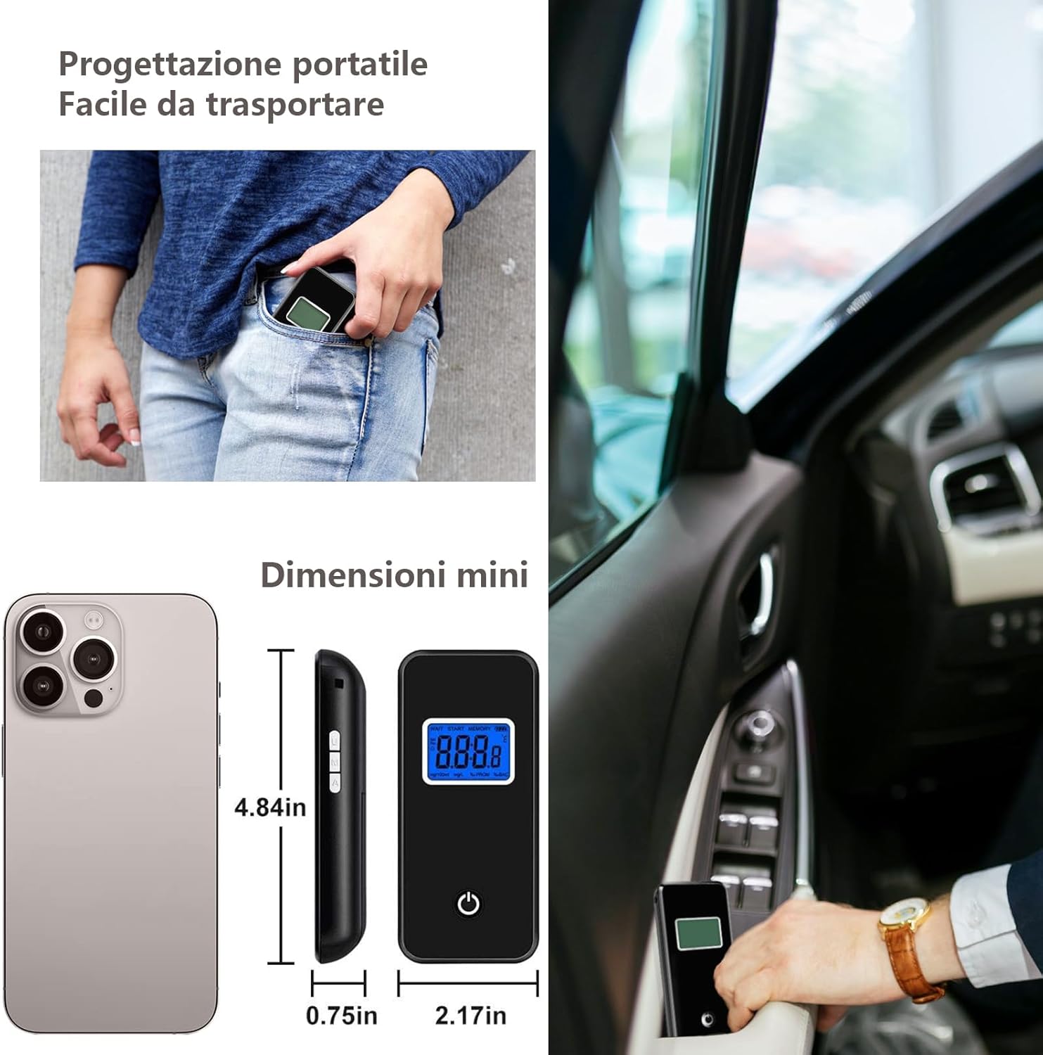 Thumbnail 4 de Hoonyer Etilometro Portatile Professionale 10 boccagli