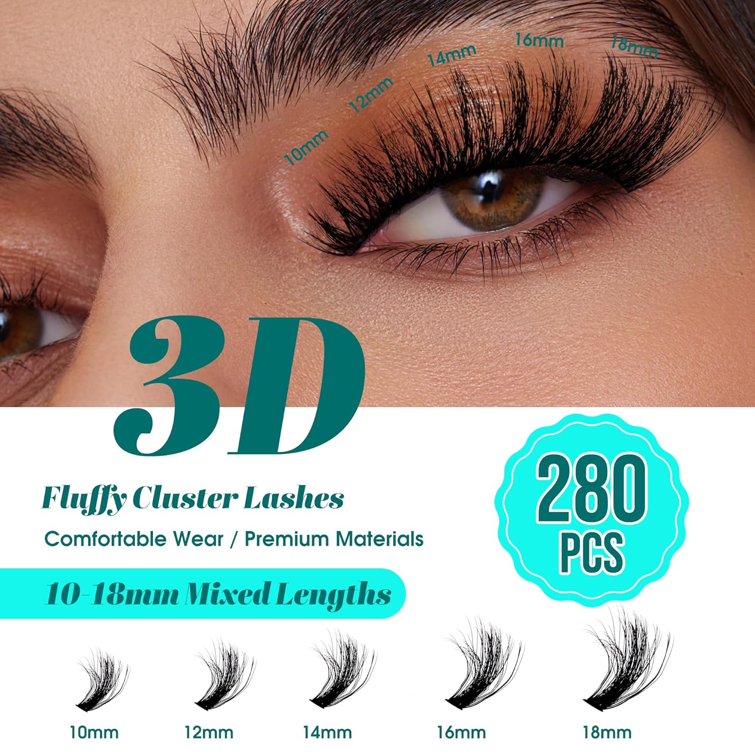 Detalle 2 de Gemerry Wimpern-Extensions 3D DIY 100D