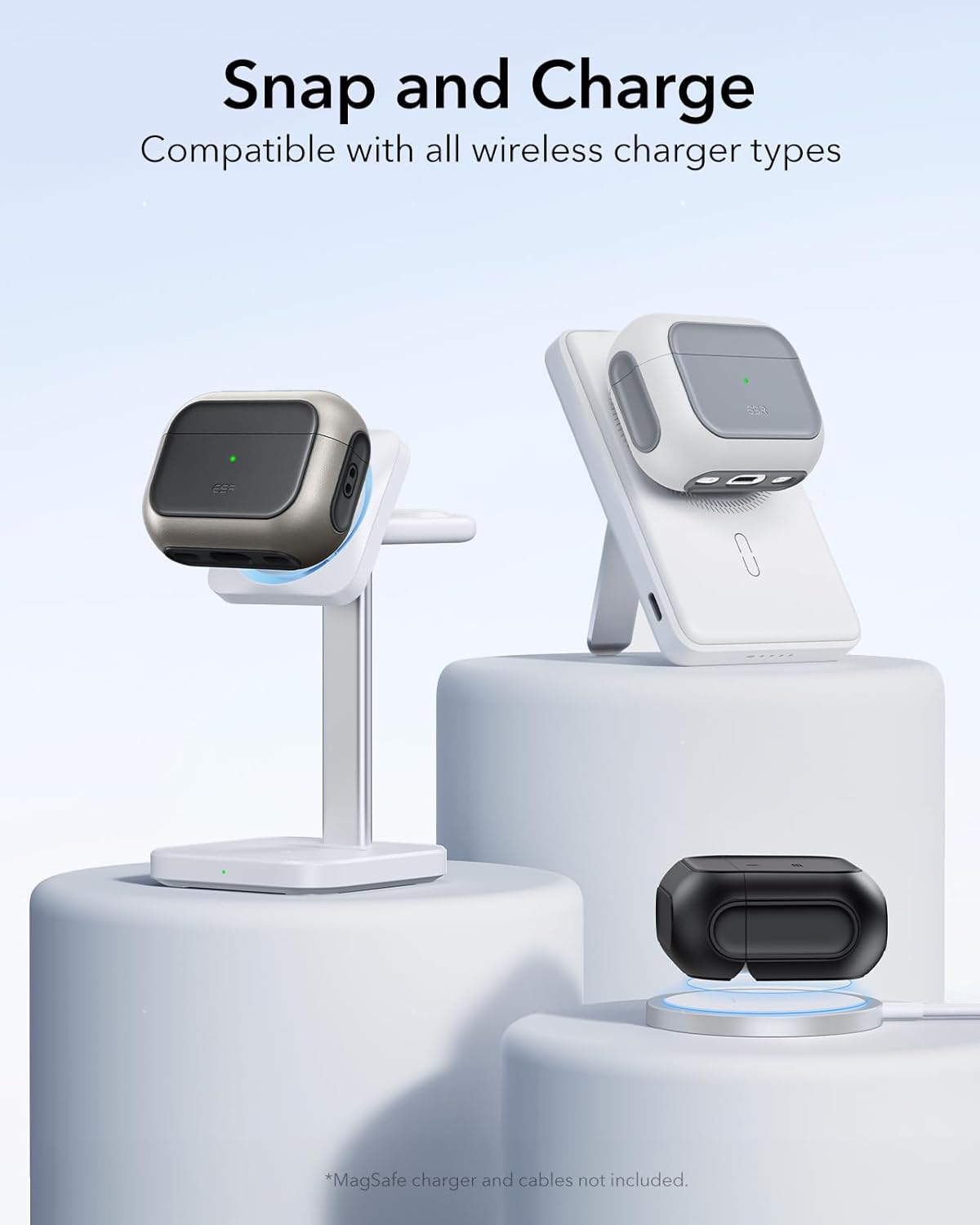 Thumbnail 6 de Coque ESR pour AirPods Pro 3 (2025) avec MagSafe et sangle, noir