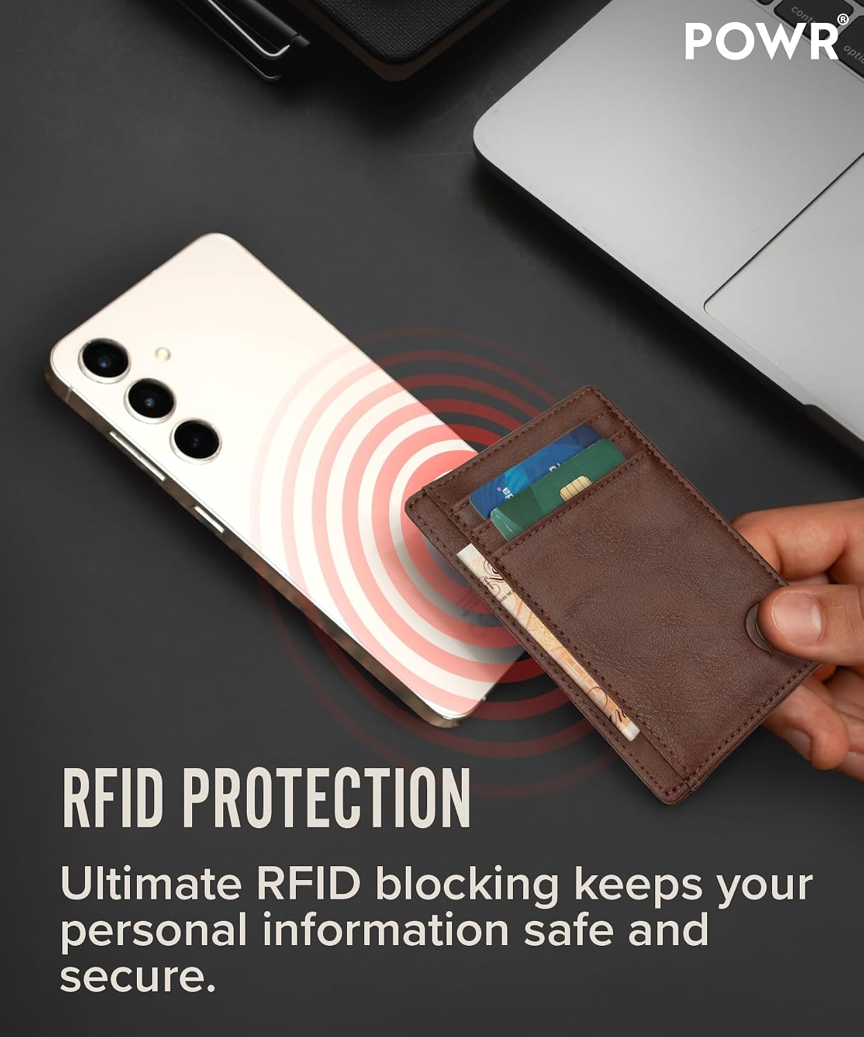 Thumbnail 2 de POWR Mens Wallet Slim RFID 7-card