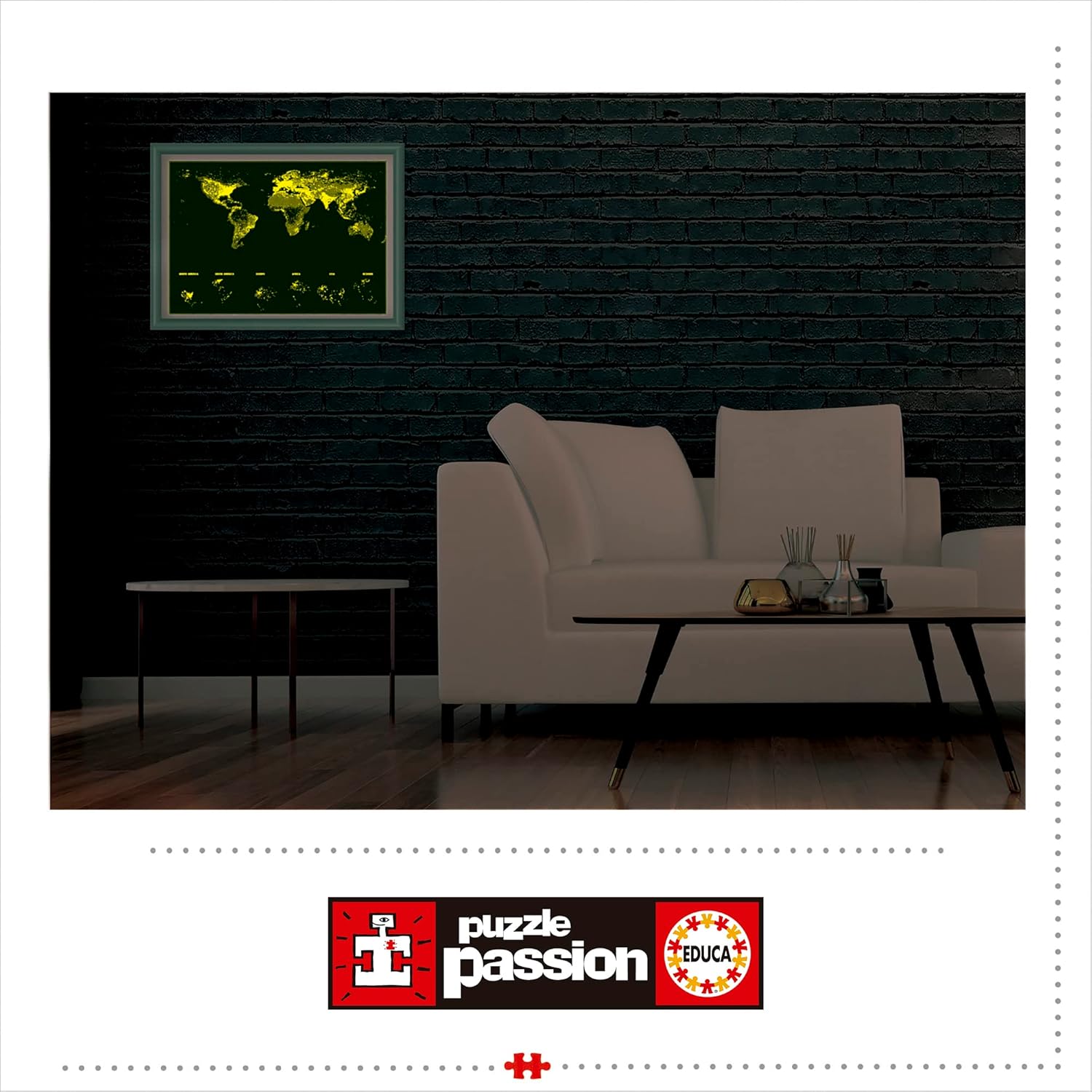 Thumbnail 5 de Puzzle Educa 1000 pièces pour adultes – Mappemonde Néon (16760), 68 x 48 cm