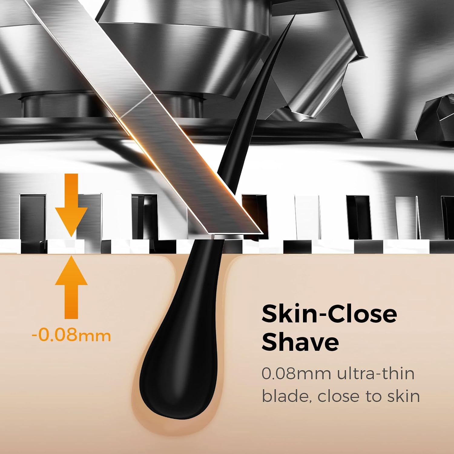 Detalle 2 de DOAO 100% waterproof rotary razor 9000RPM