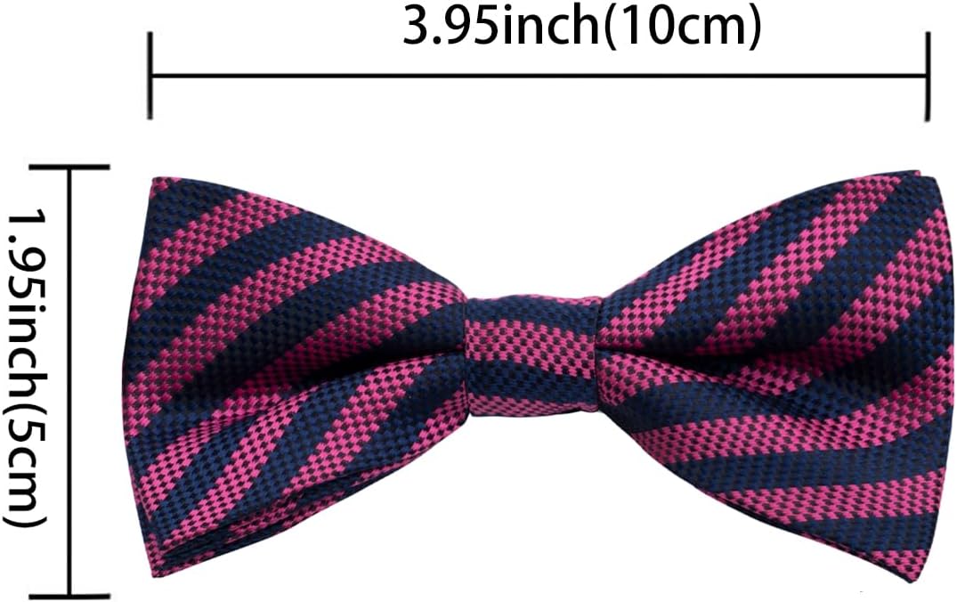 Thumbnail 1 de Alizeal Boys Pre-tied Bow Tie with Polka Dot Stripe Novelty Pattern