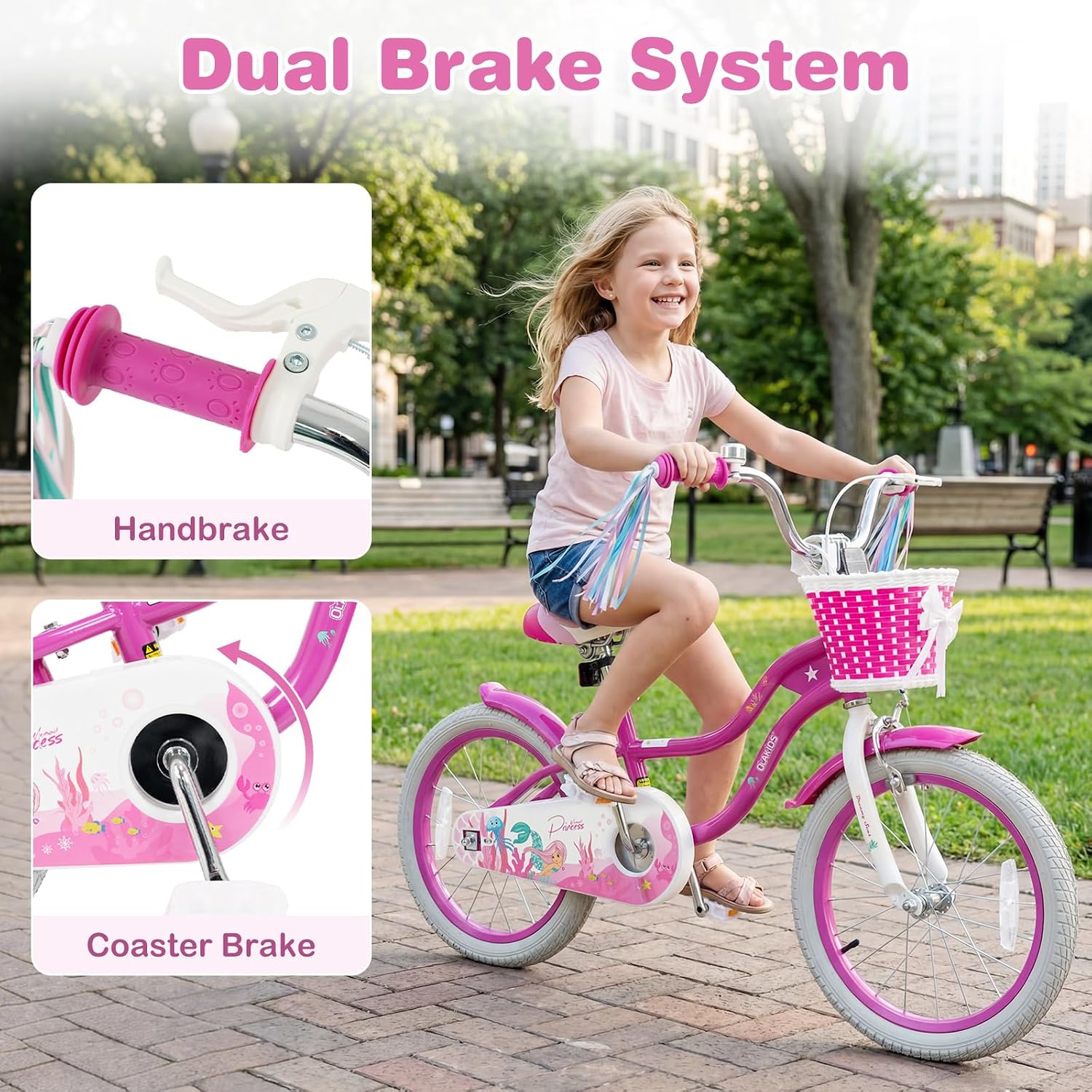 Detalle 2 de Olakids Girls' Bike, Steel Frame