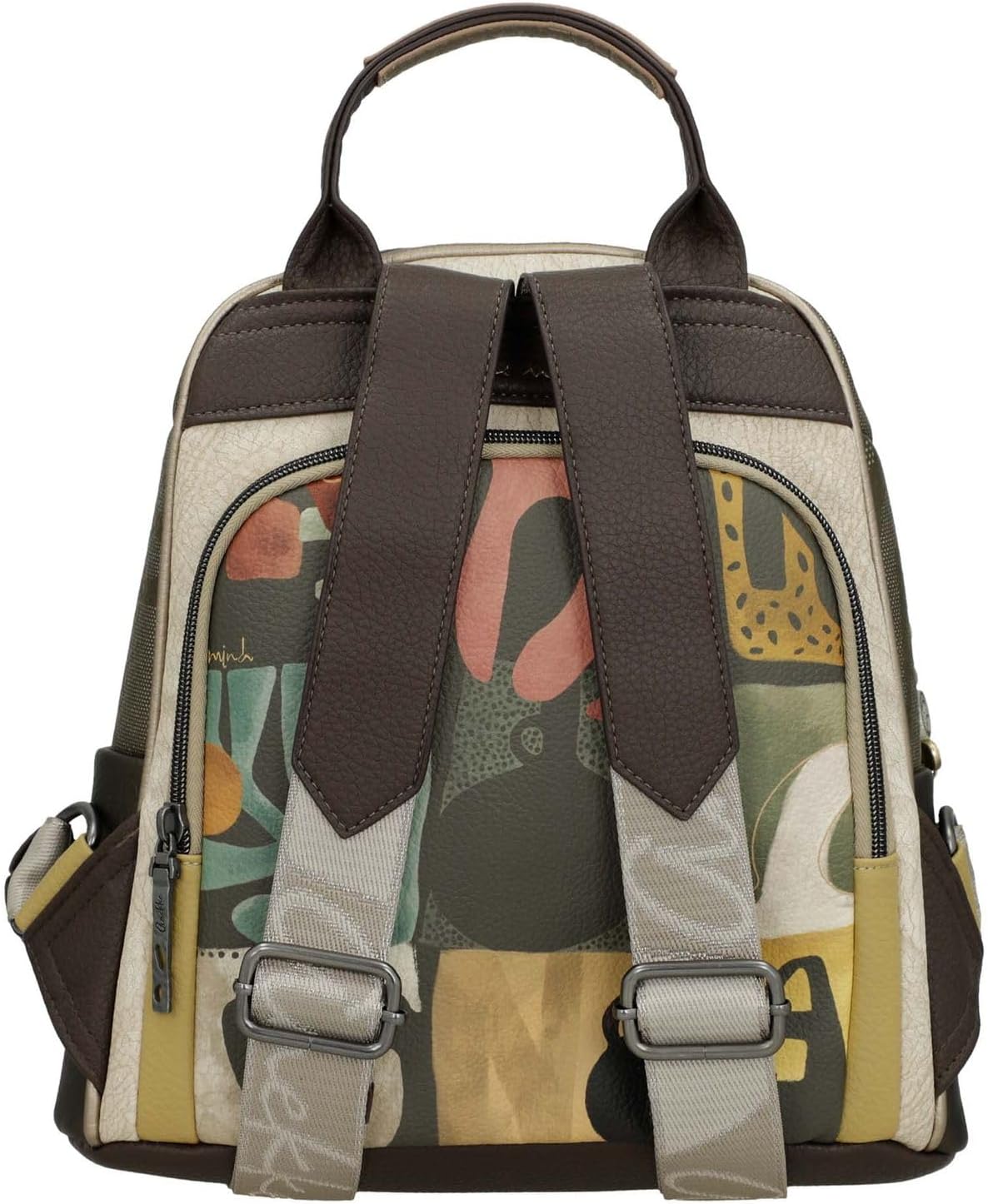 Detalle de Anekke Mochila con bolsillo frontal Muse: estilo inspirado en el arte para el día a día