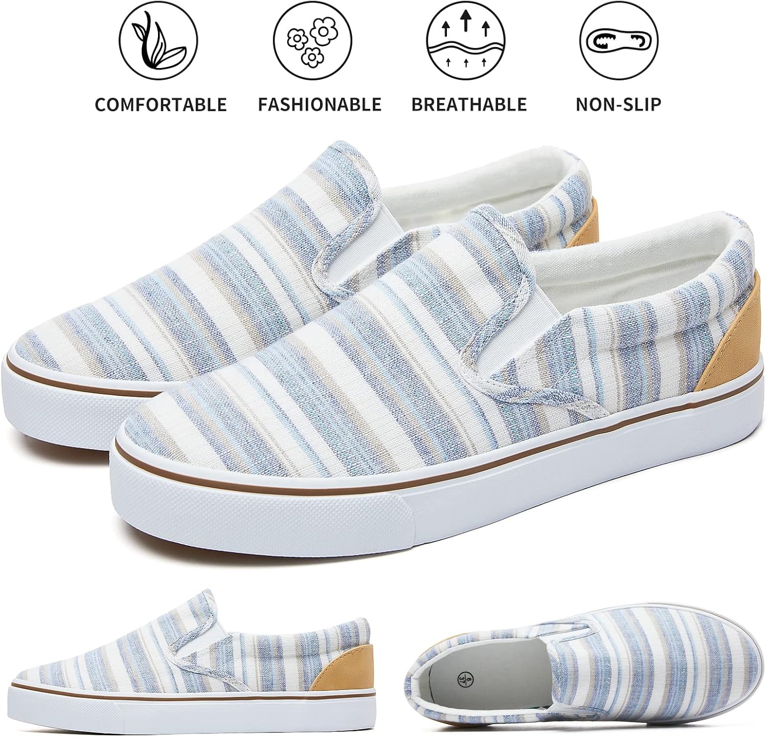 Thumbnail 6 de Women's Slip On Canvas Sneakers 1 emoji