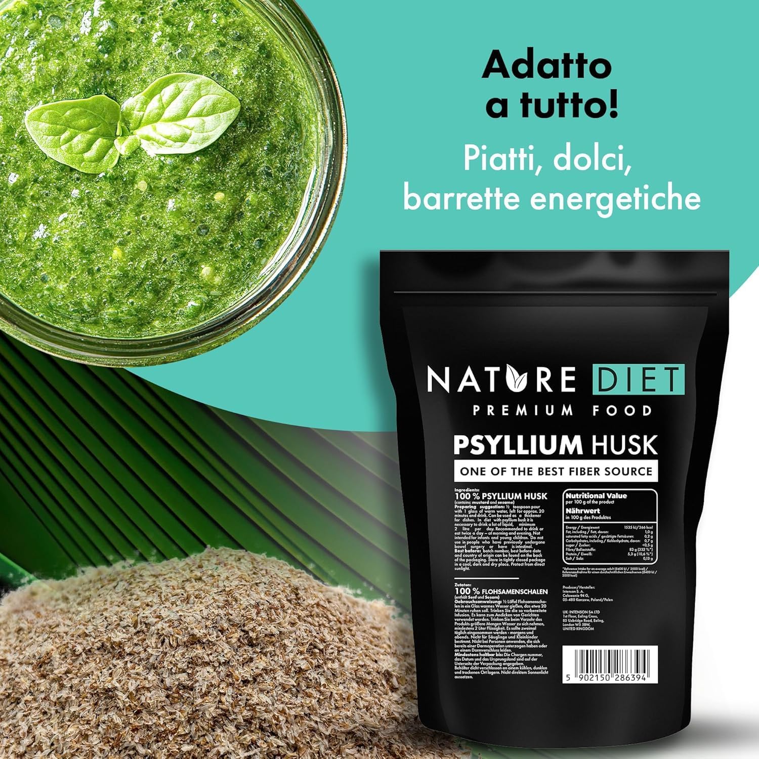 Detalle 1 de Nature Diet Cáscara de Psyllium 450 g