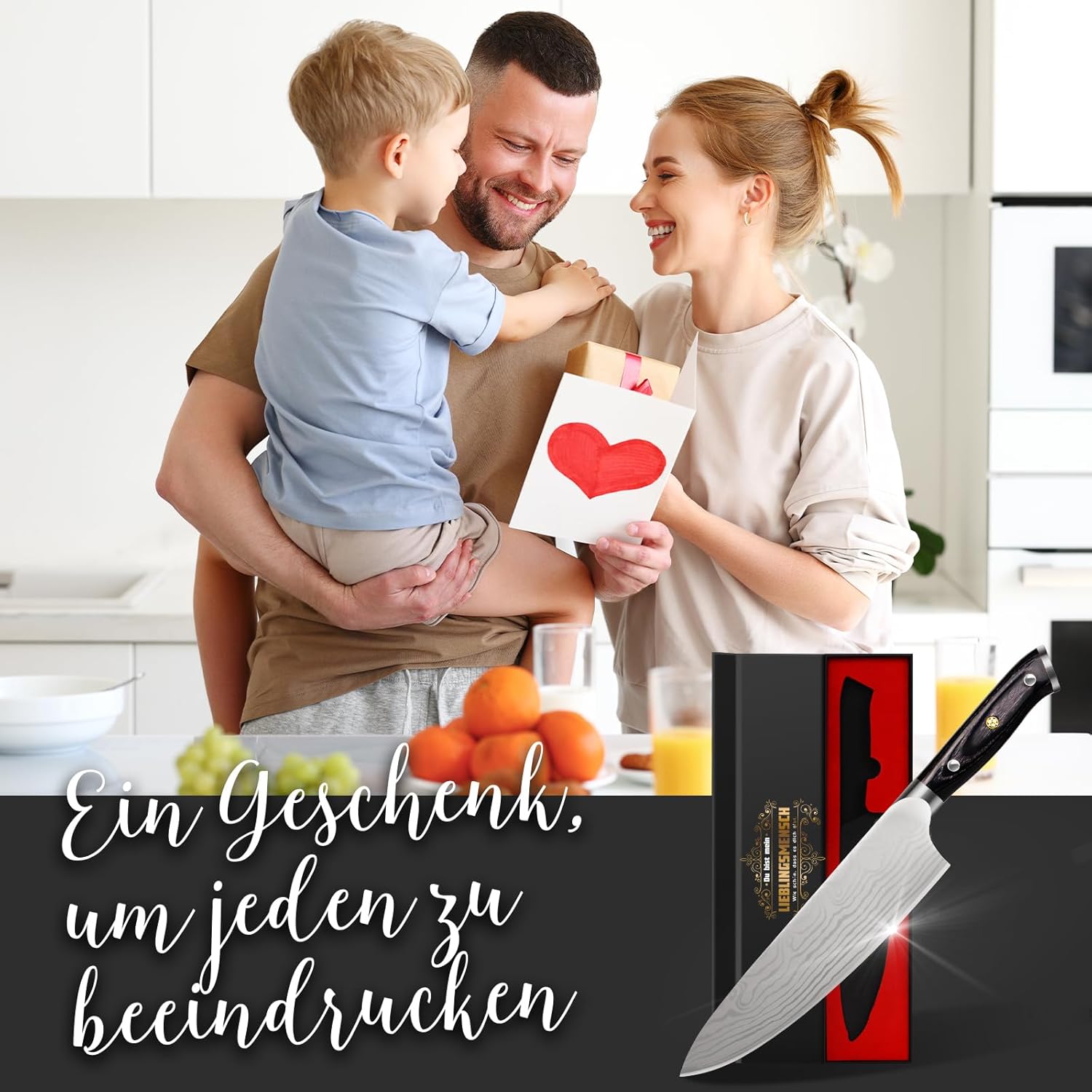 Thumbnail 6 de Küchenmesser Scharf Männer Geschenke Weihnachten – 34 cm Profi-Kochmesser aus deutschem EN1.4116 Stahl