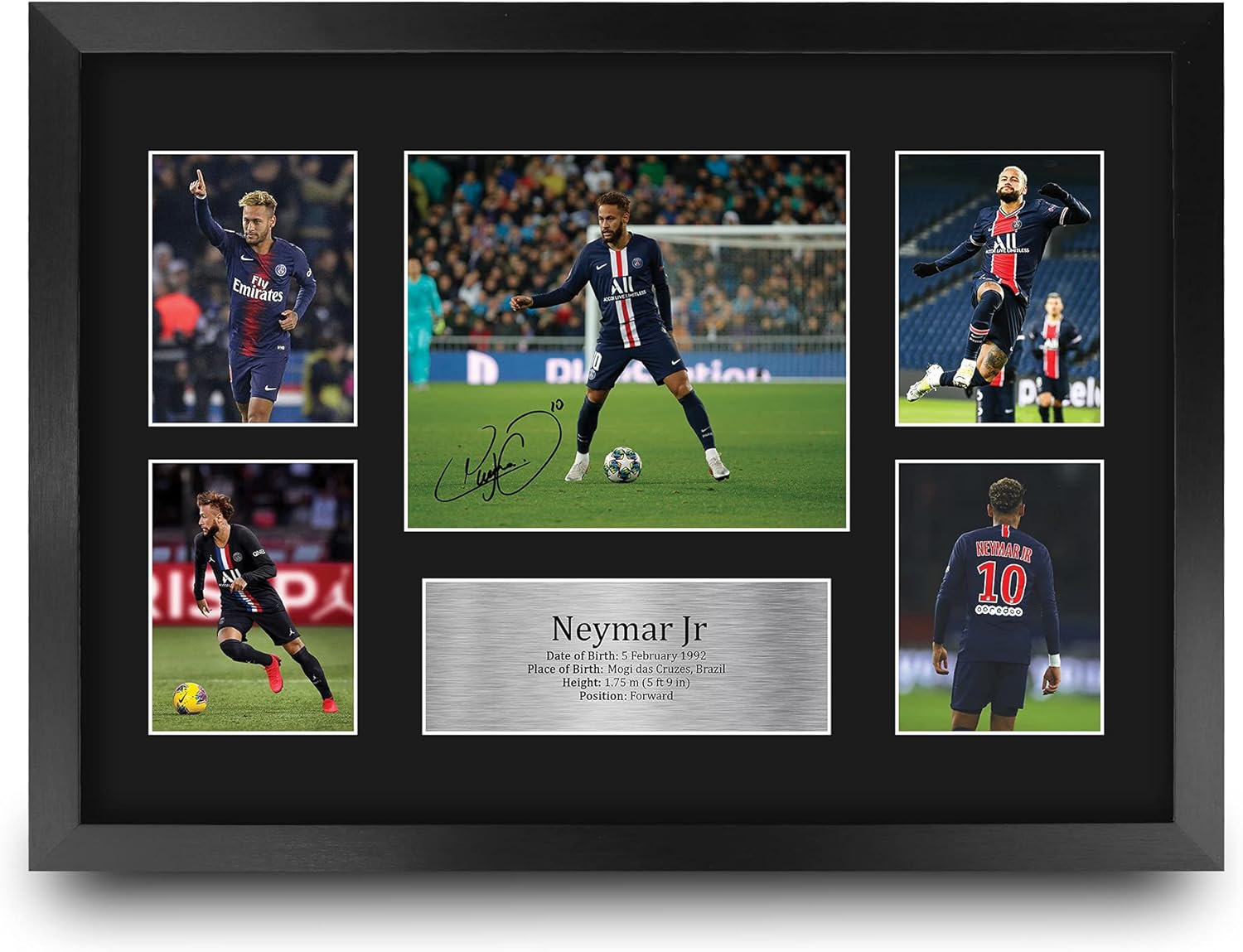 Thumbnail 4 de HWC Trading Neymar Jr Paris Blue and Reds framed signed autograph A4 portrait picture