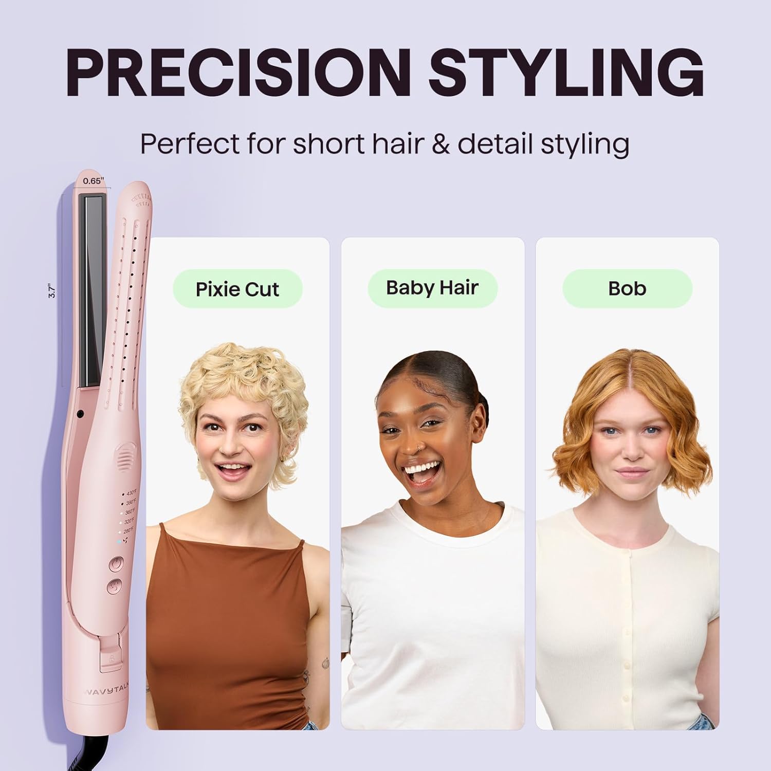 Detalle 2 de Wavytalk 0.65" Pencil Flat Iron 💇♀