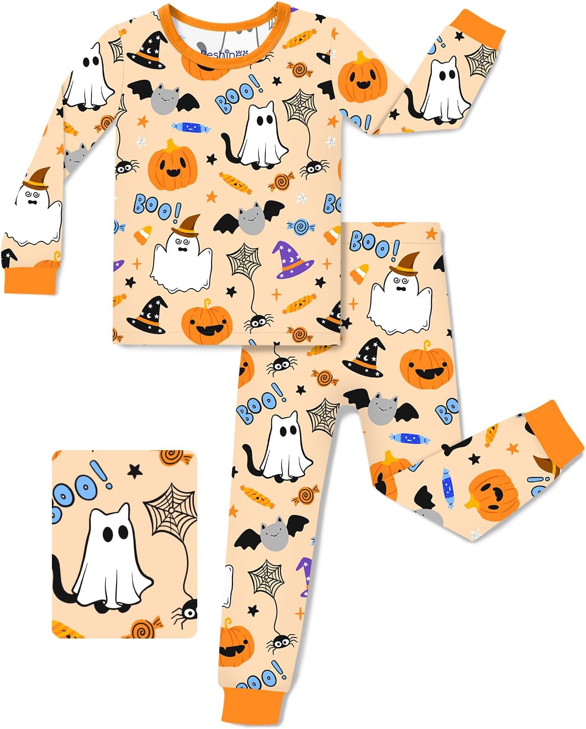 Detalle de babee Reshinee Kids Pajama Set, Bamboo Viscose