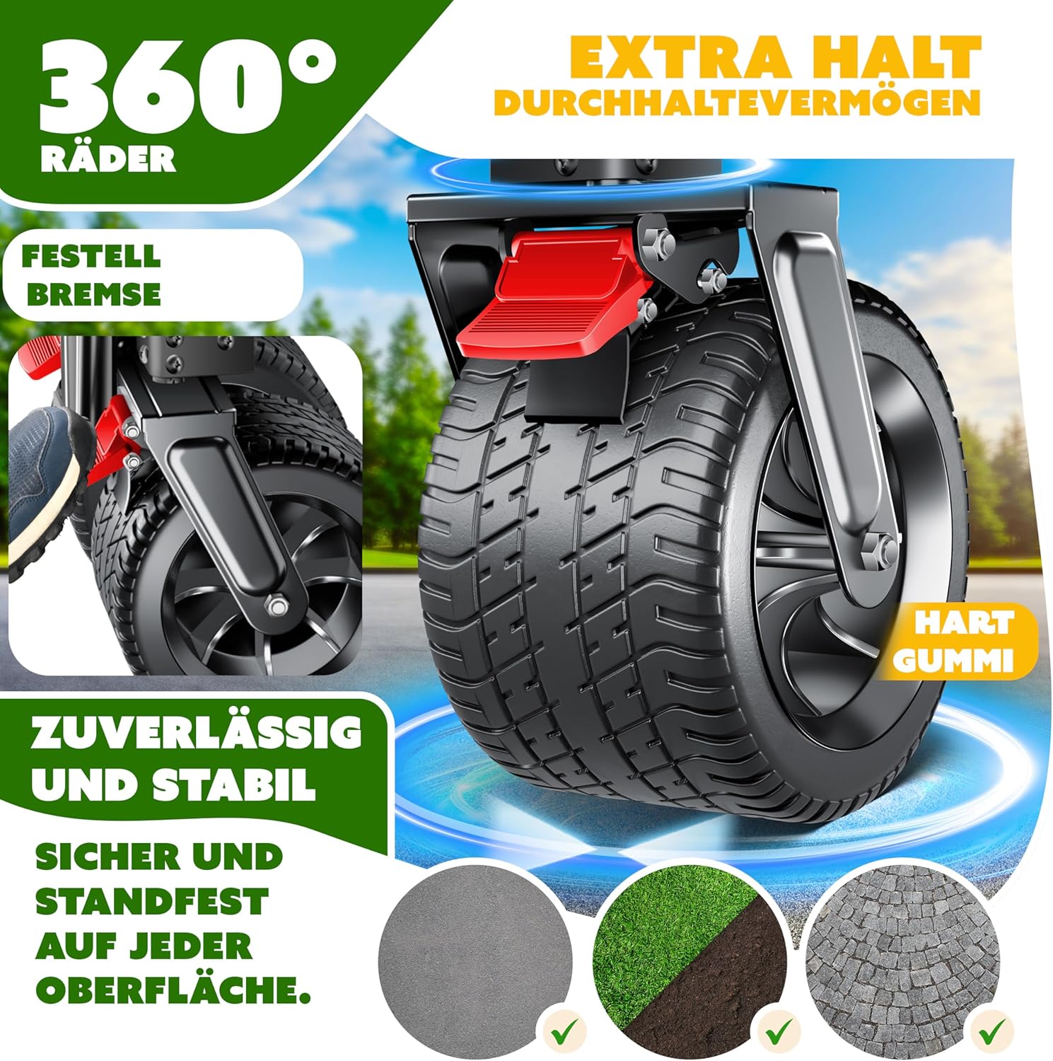 Thumbnail 3 de KESSER® Carro de mano GTR9000 🛒 - Resistente, plegable y con accesorios