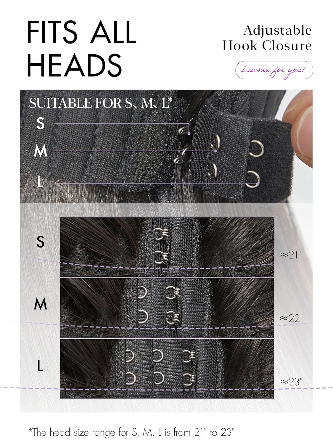 Thumbnail 2 de LUVME HAIR 18-inch 100% Human Hair Loose Wave Glueless Lace Front Wig (HD Lace, Pre-cut)