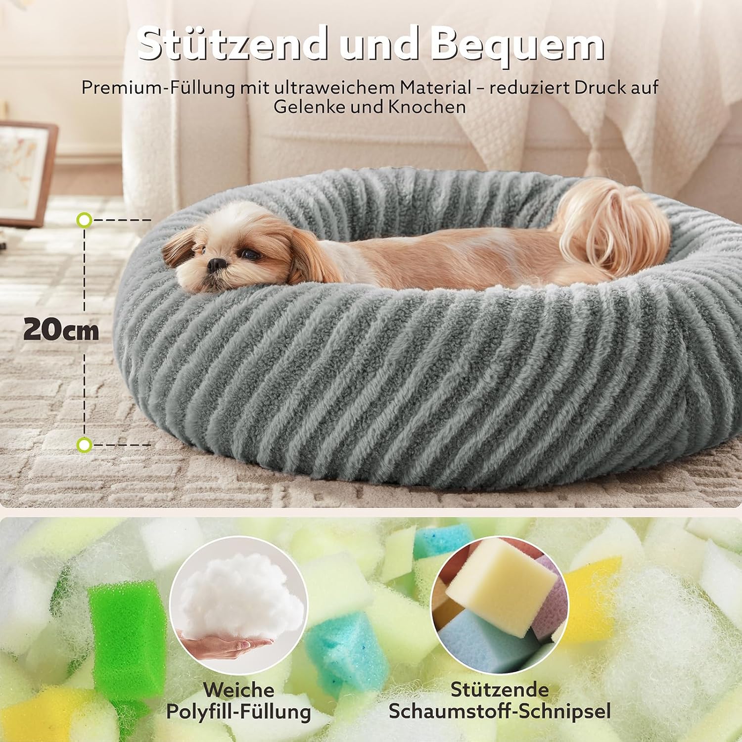 Thumbnail 2 de Pawk Hundebett Rund 76x76x20 cm