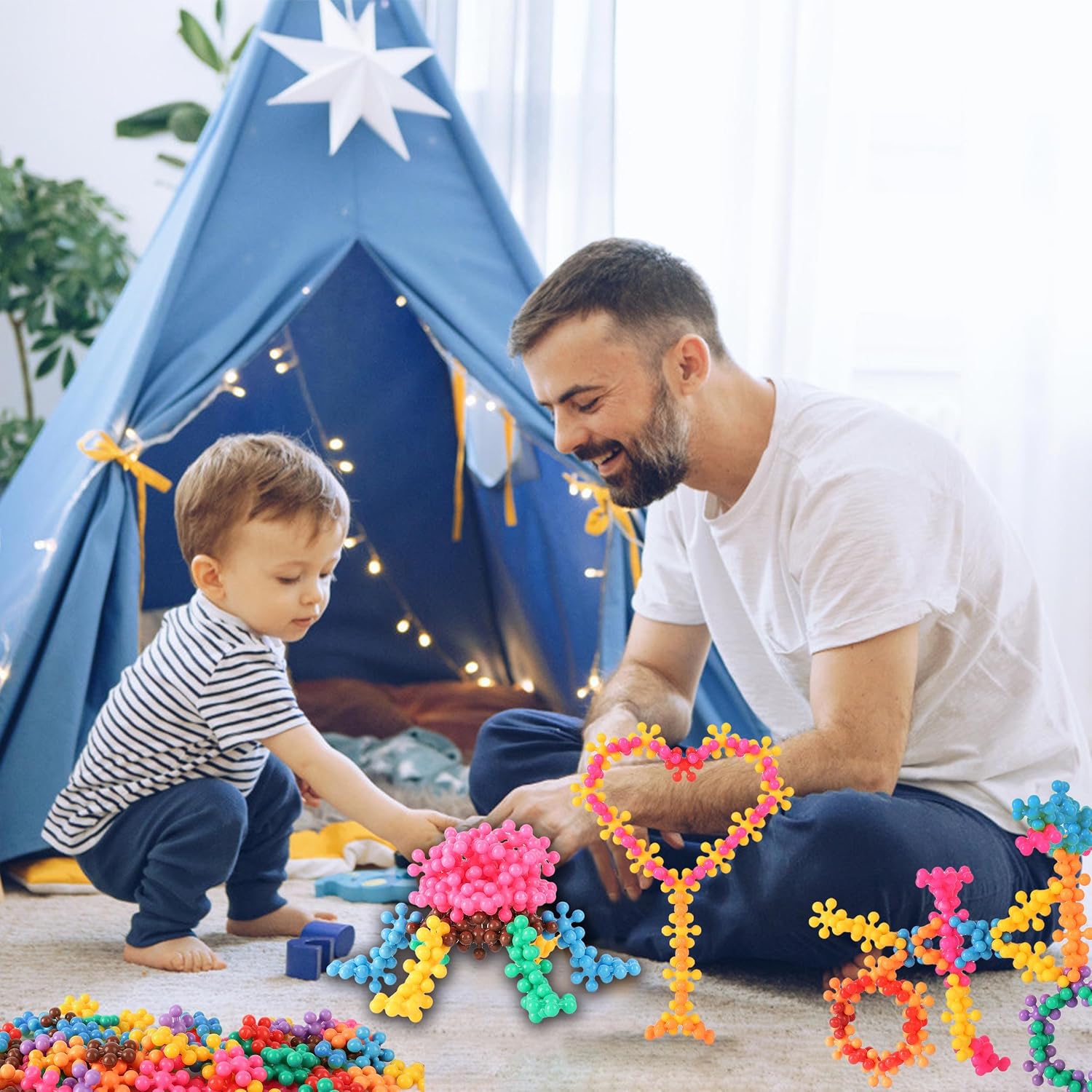 Detalle 2 de TOMYOU 200-Piece Interlocking Building Blocks STEM Toy Set