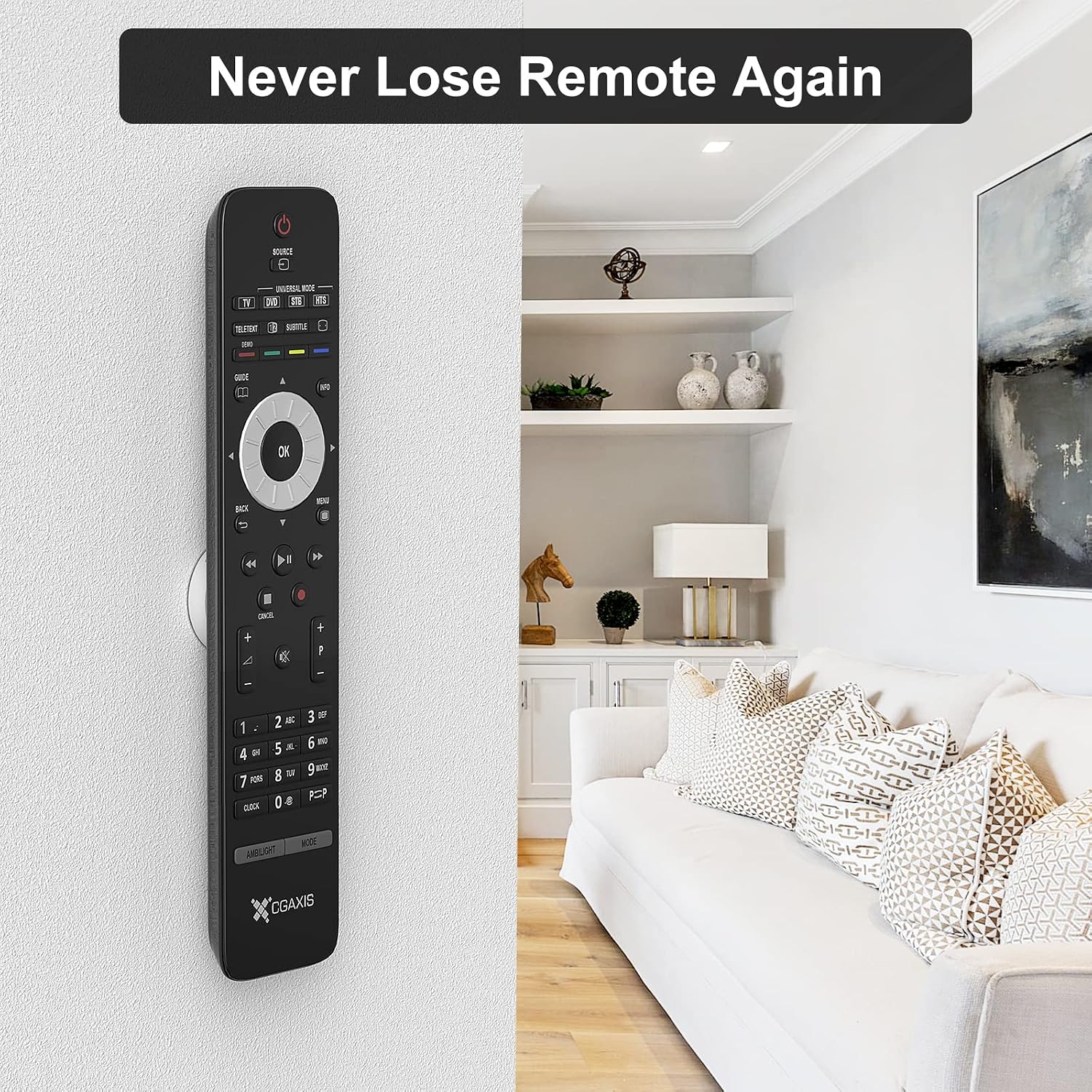 Thumbnail 6 de YYILIS Magnetic Remote Control Holder Wall Mount, 4-Pack